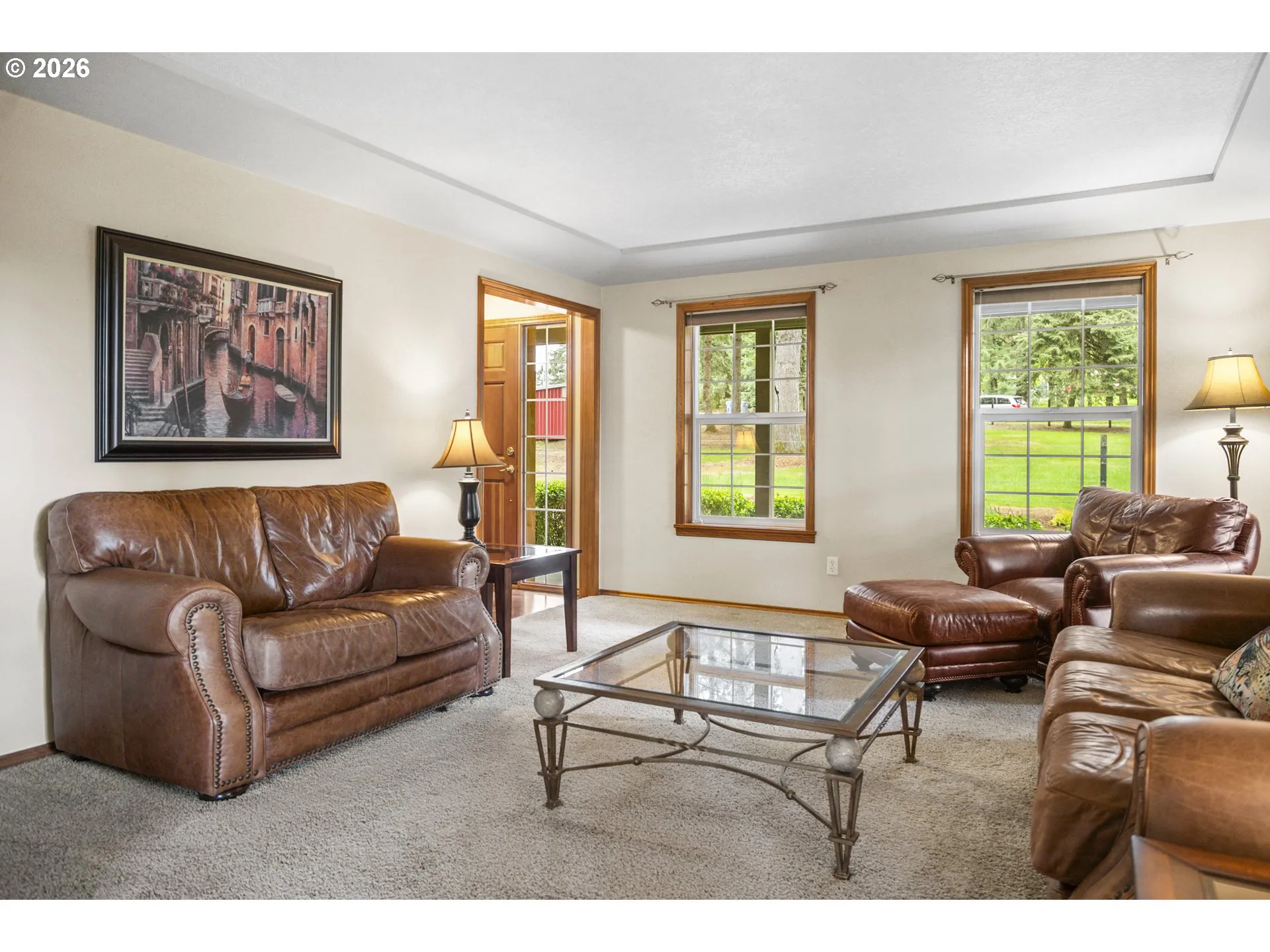 Living Room-Coffered Ceilings