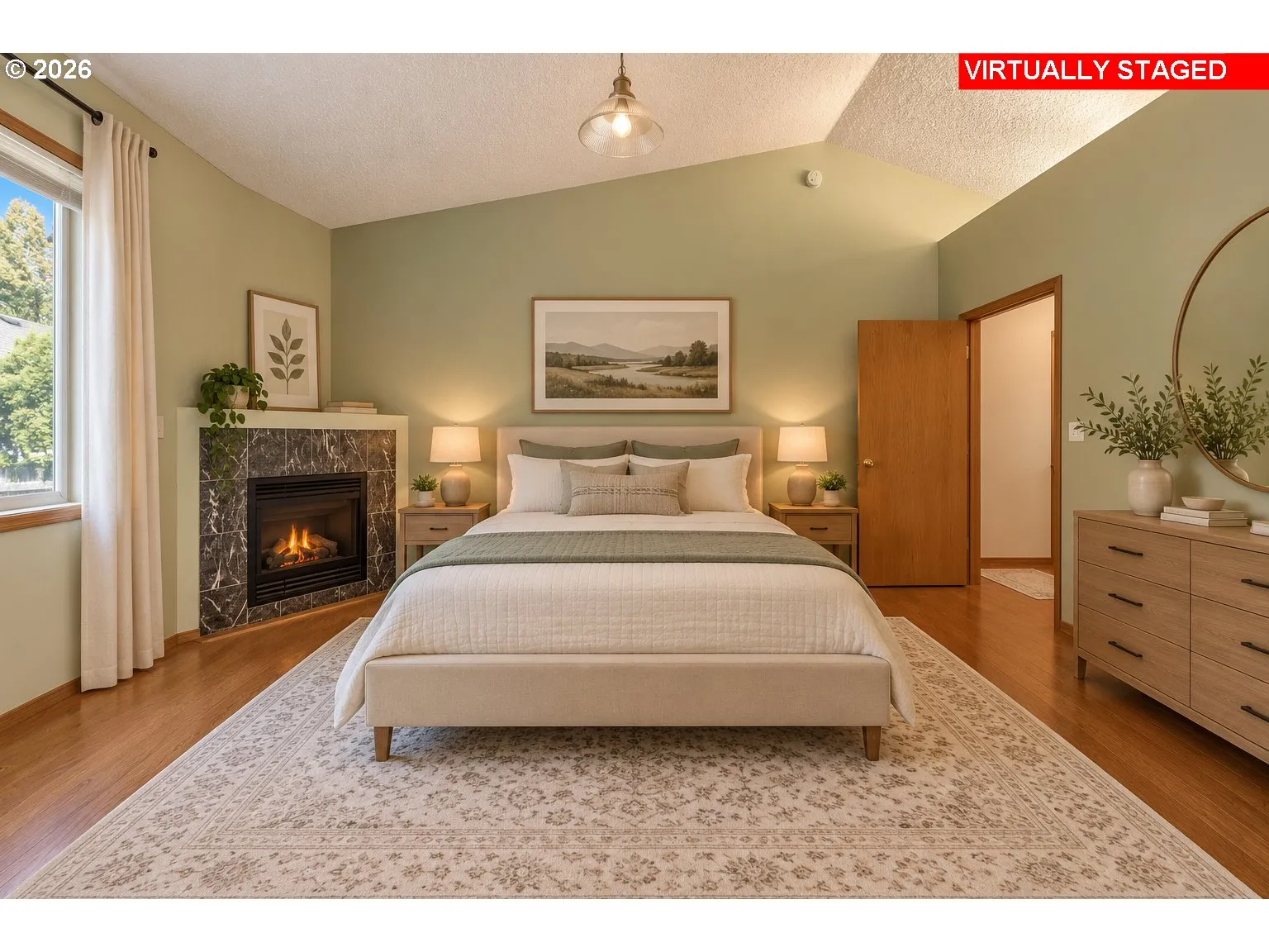 Primary Bedroom-Fireplace