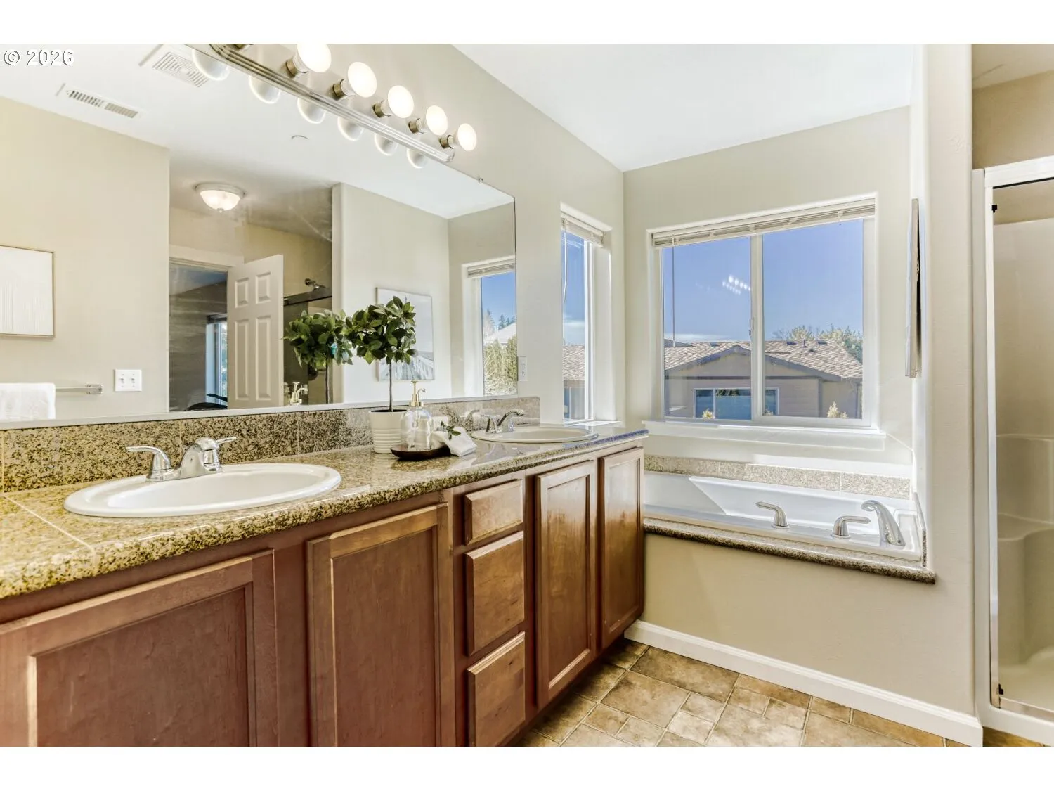 Bathroom, Attached-Double Sinks