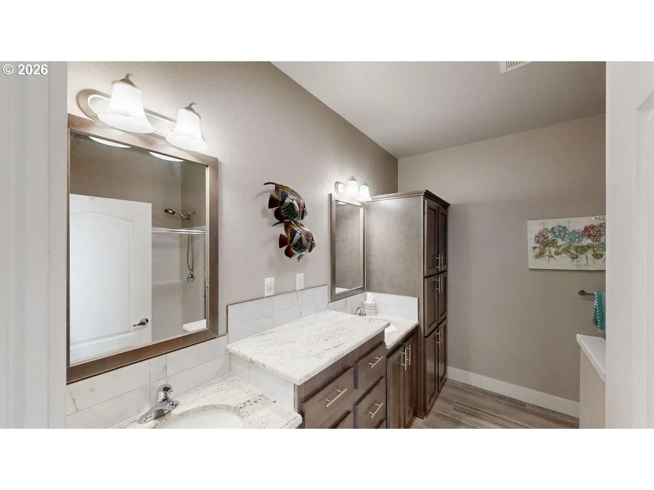 Bathroom, Attached-Double Sinks