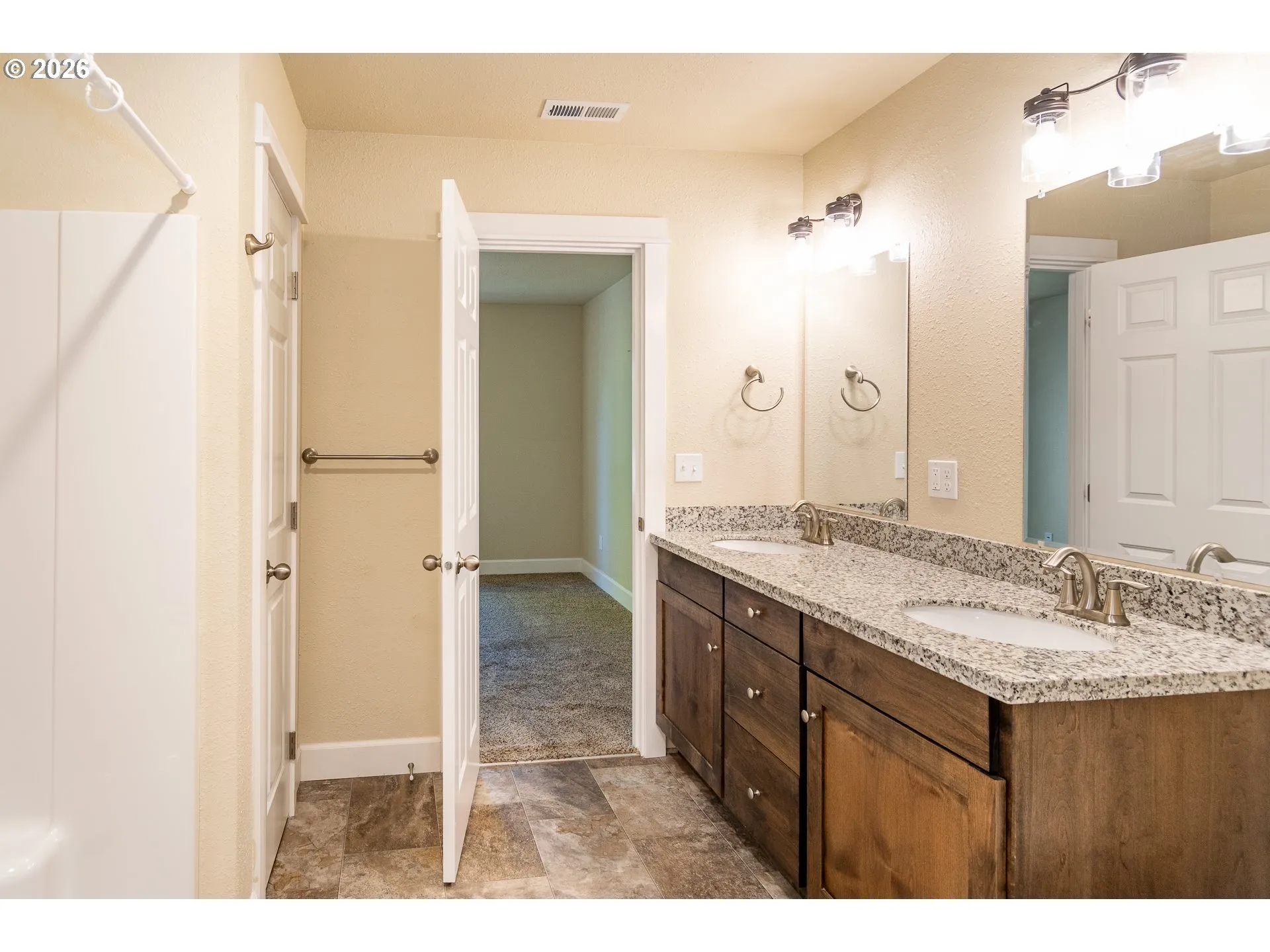 Bathroom, Attached-Double Sinks