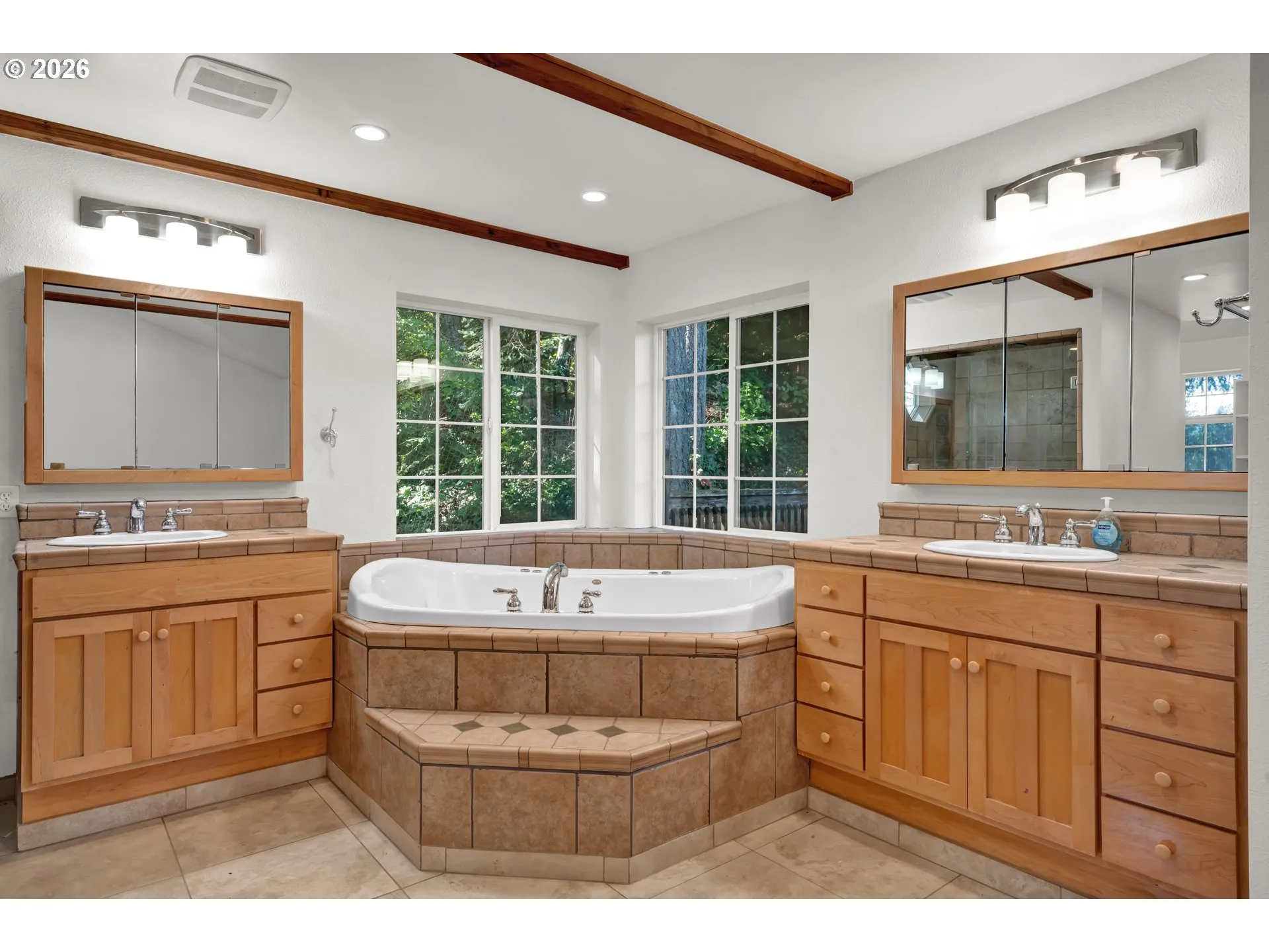 Bathroom, Attached-Double Sinks
