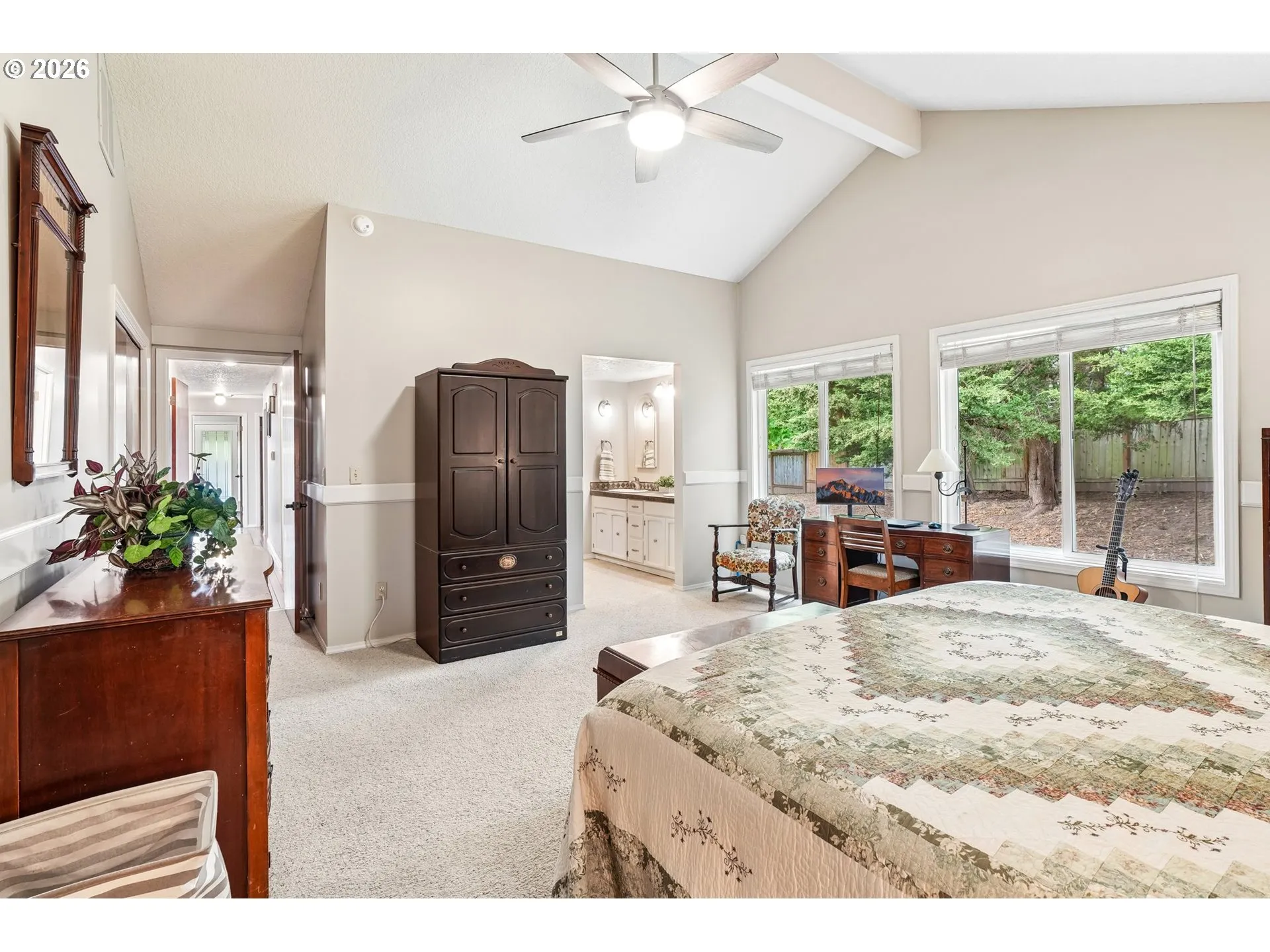 Owner's Suite Bedroom-Vaulted Ceilings