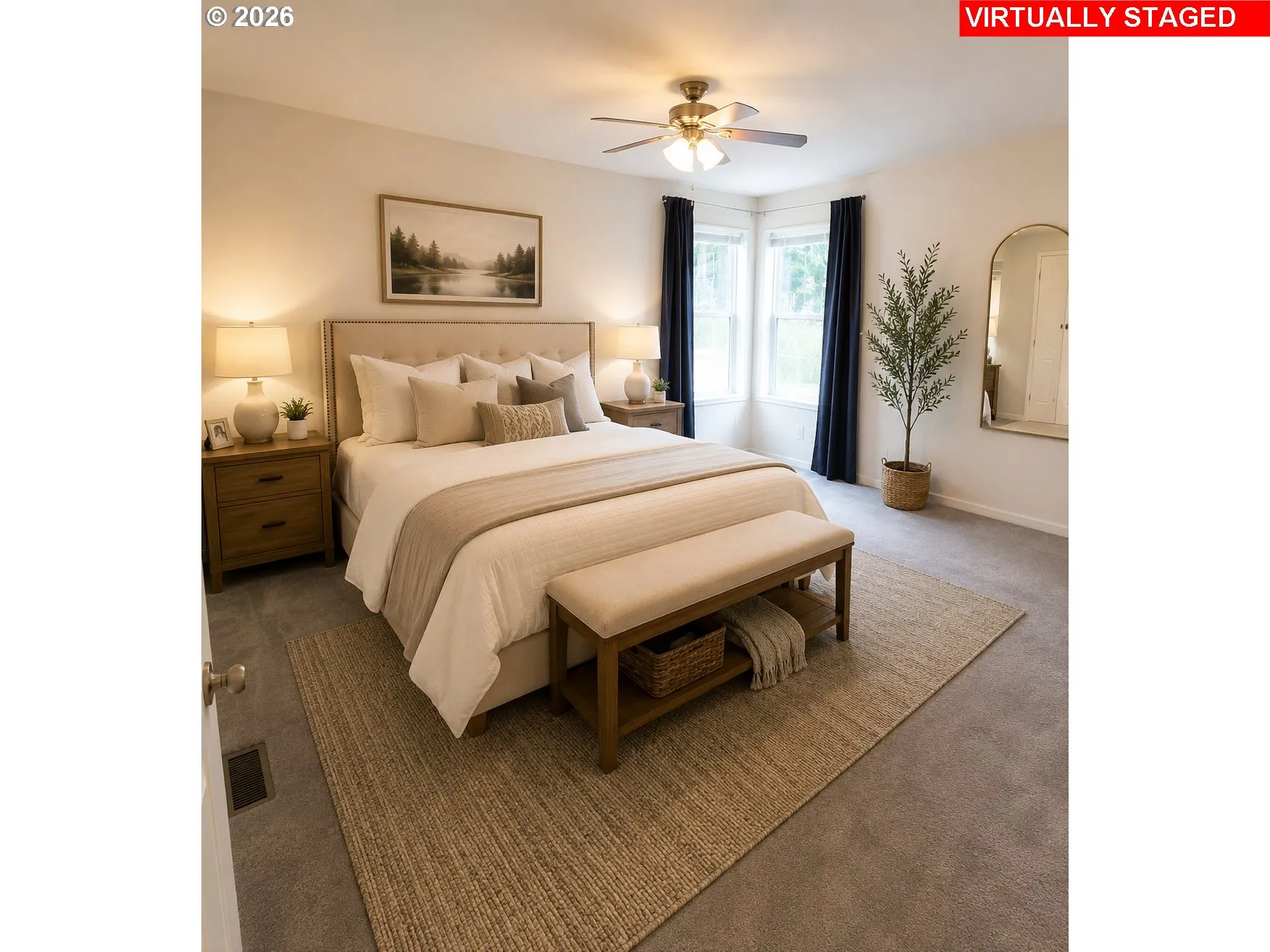 Bedroom, Primary-Ceiling Fan