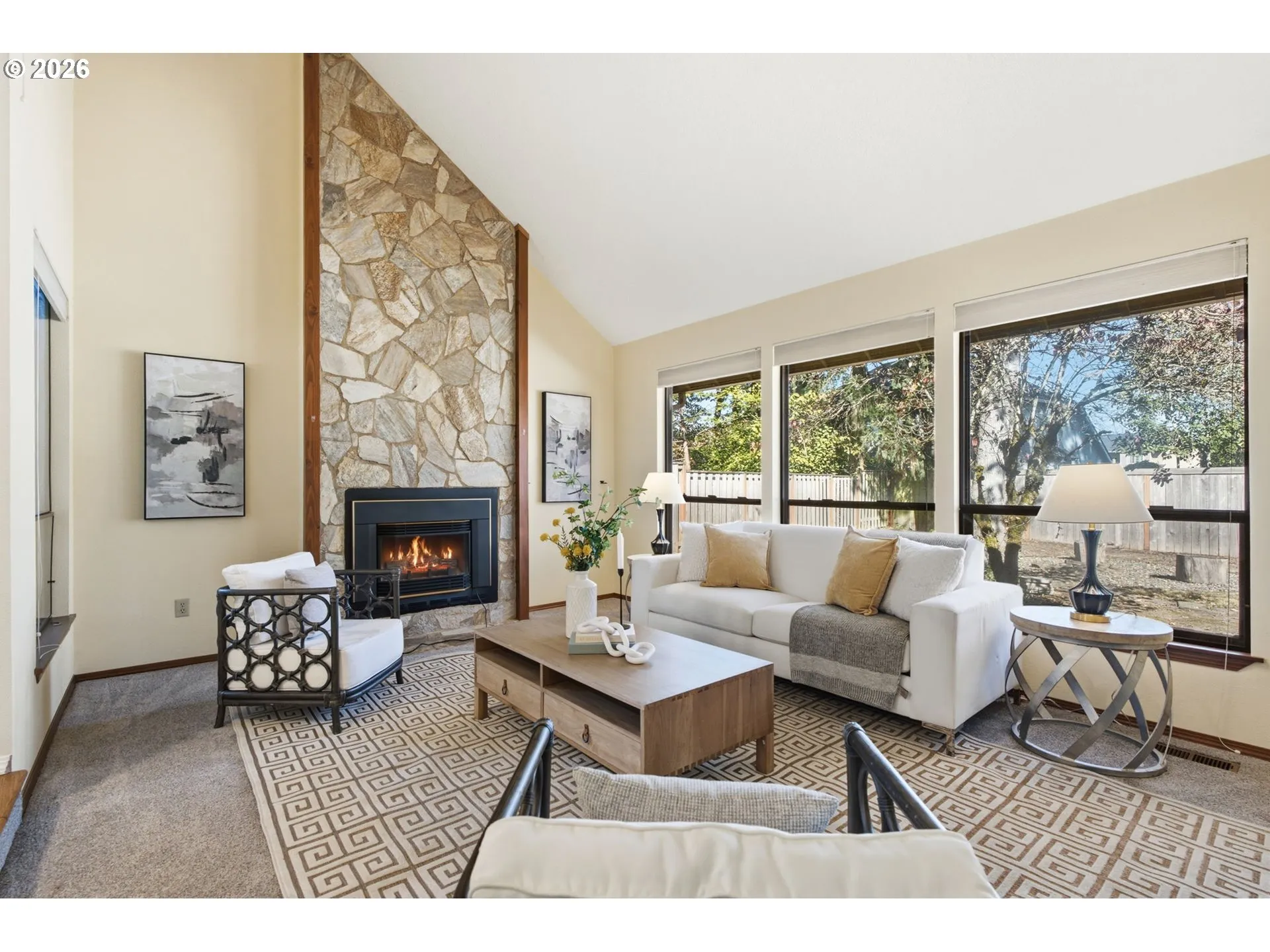 Living Room-Vaulted Ceilings