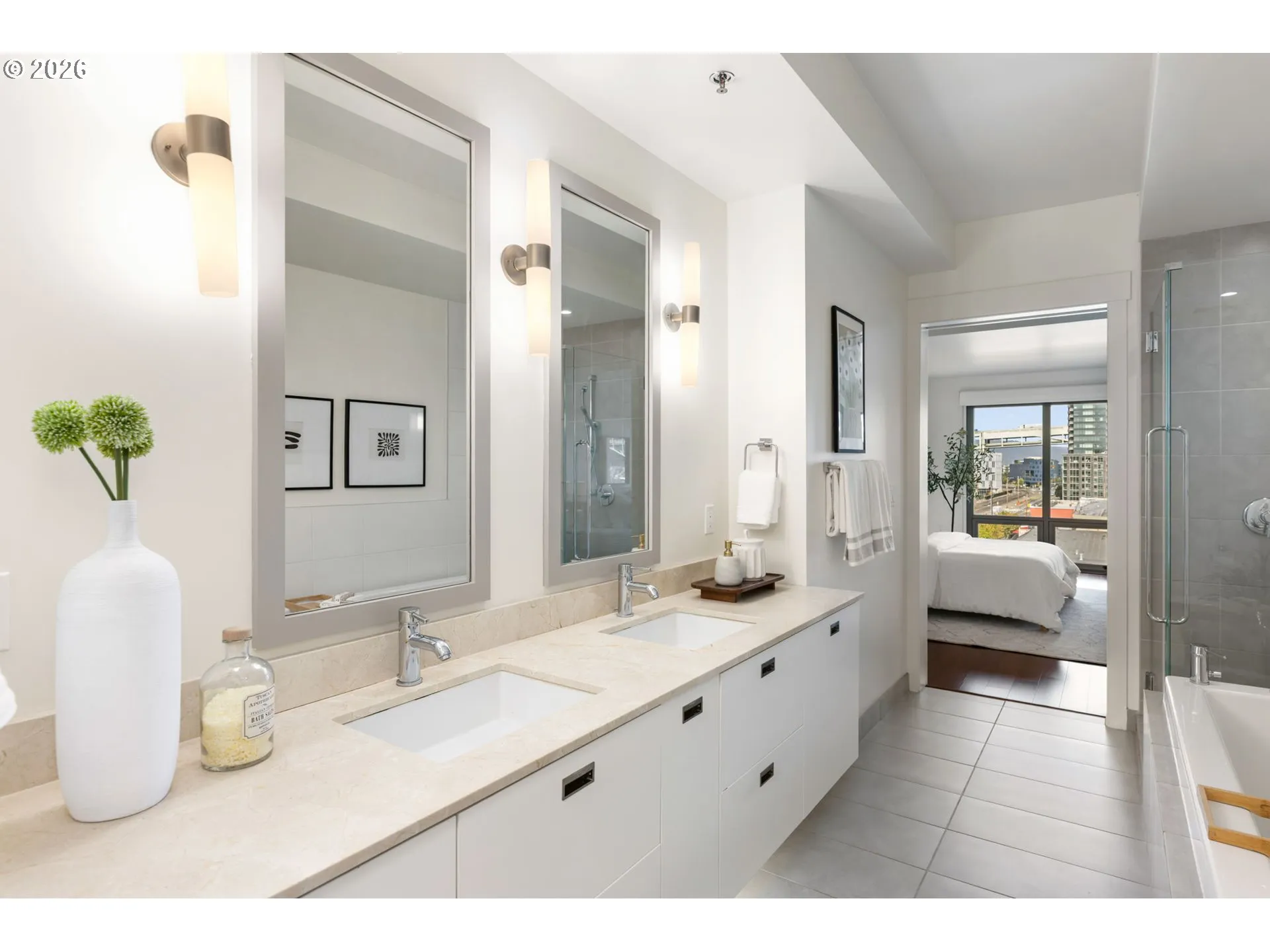 Bathroom, Attached-Double Sinks