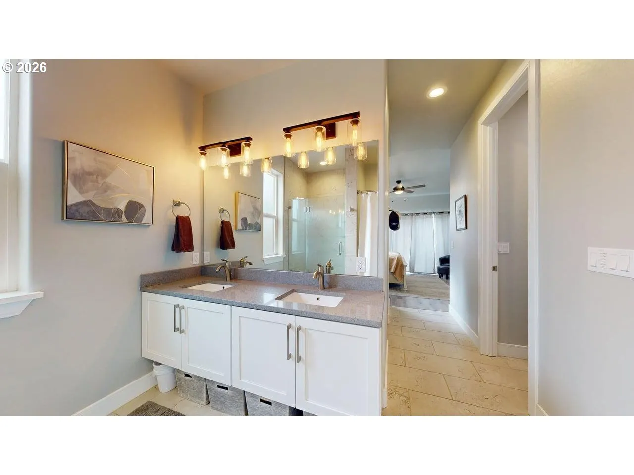 Bathroom, Attached-Double Sinks