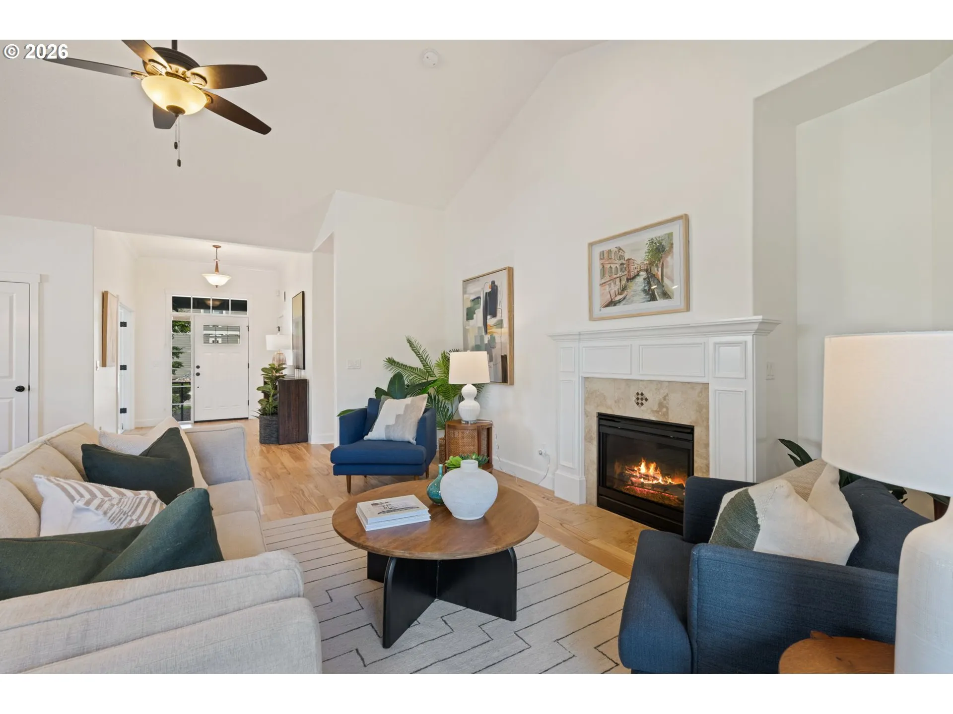 Living Room-Fireplace