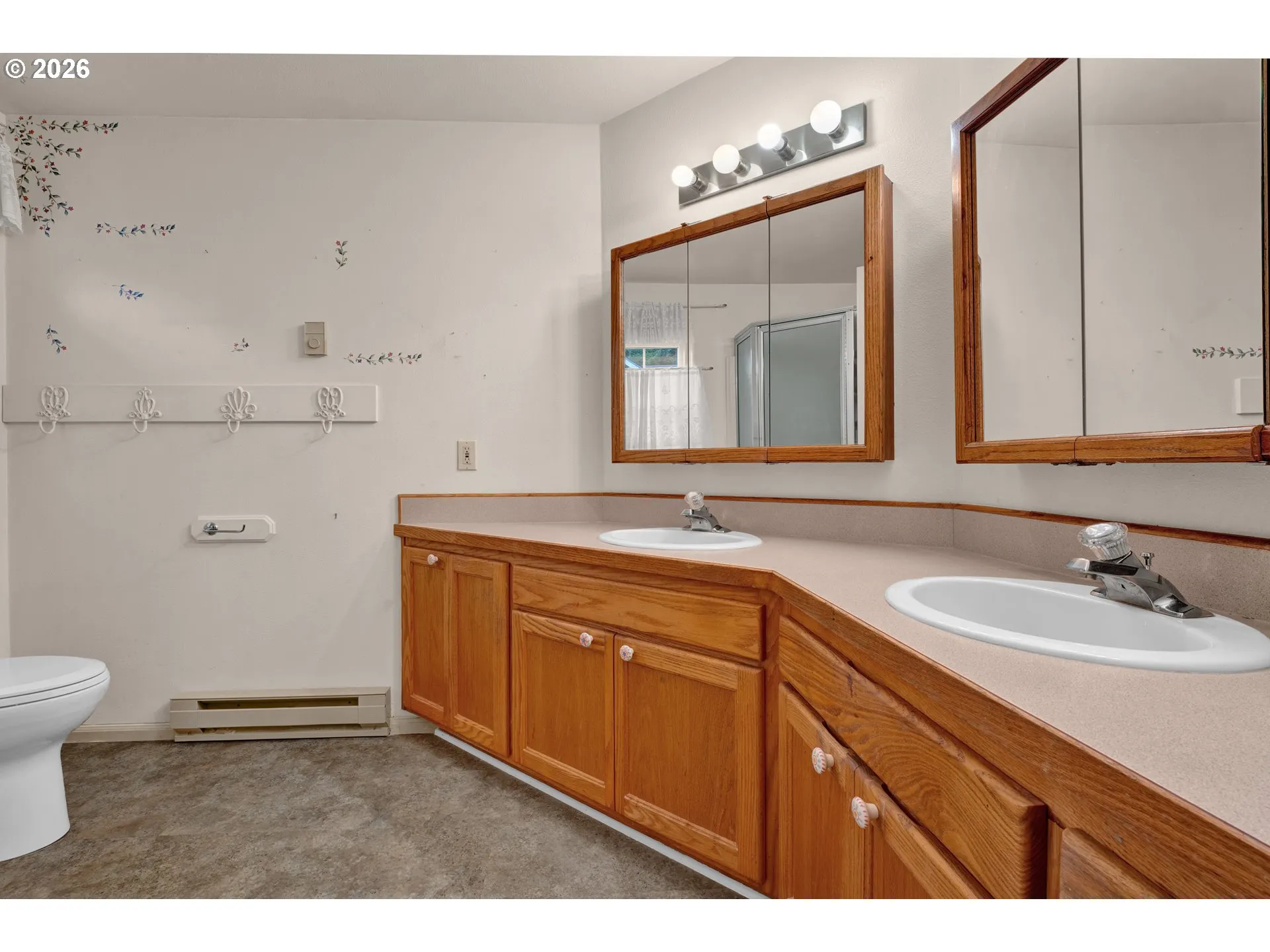Bathroom, Attached-Double Sinks