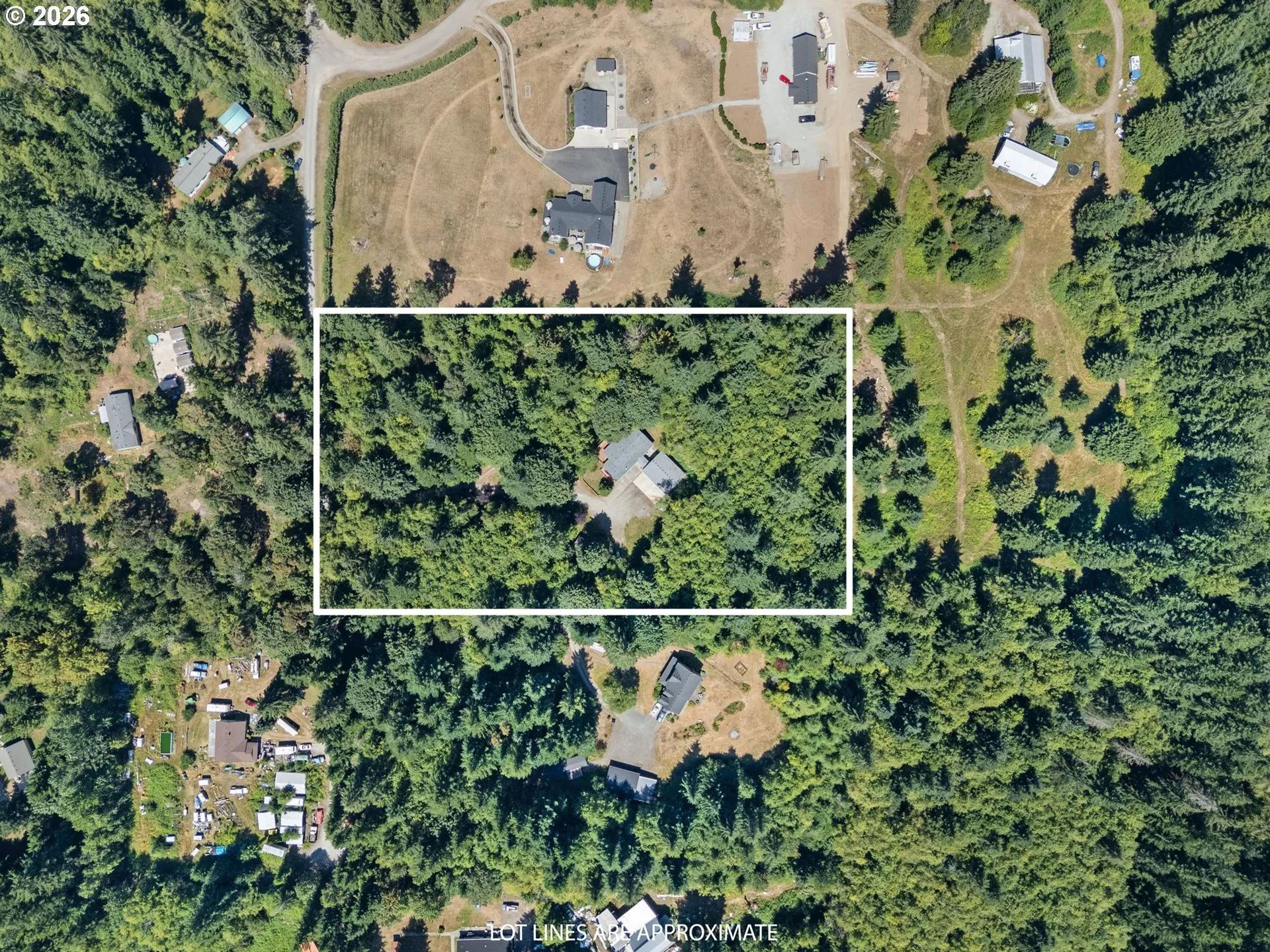 Approximate Property Lines-Wooded / Acreage