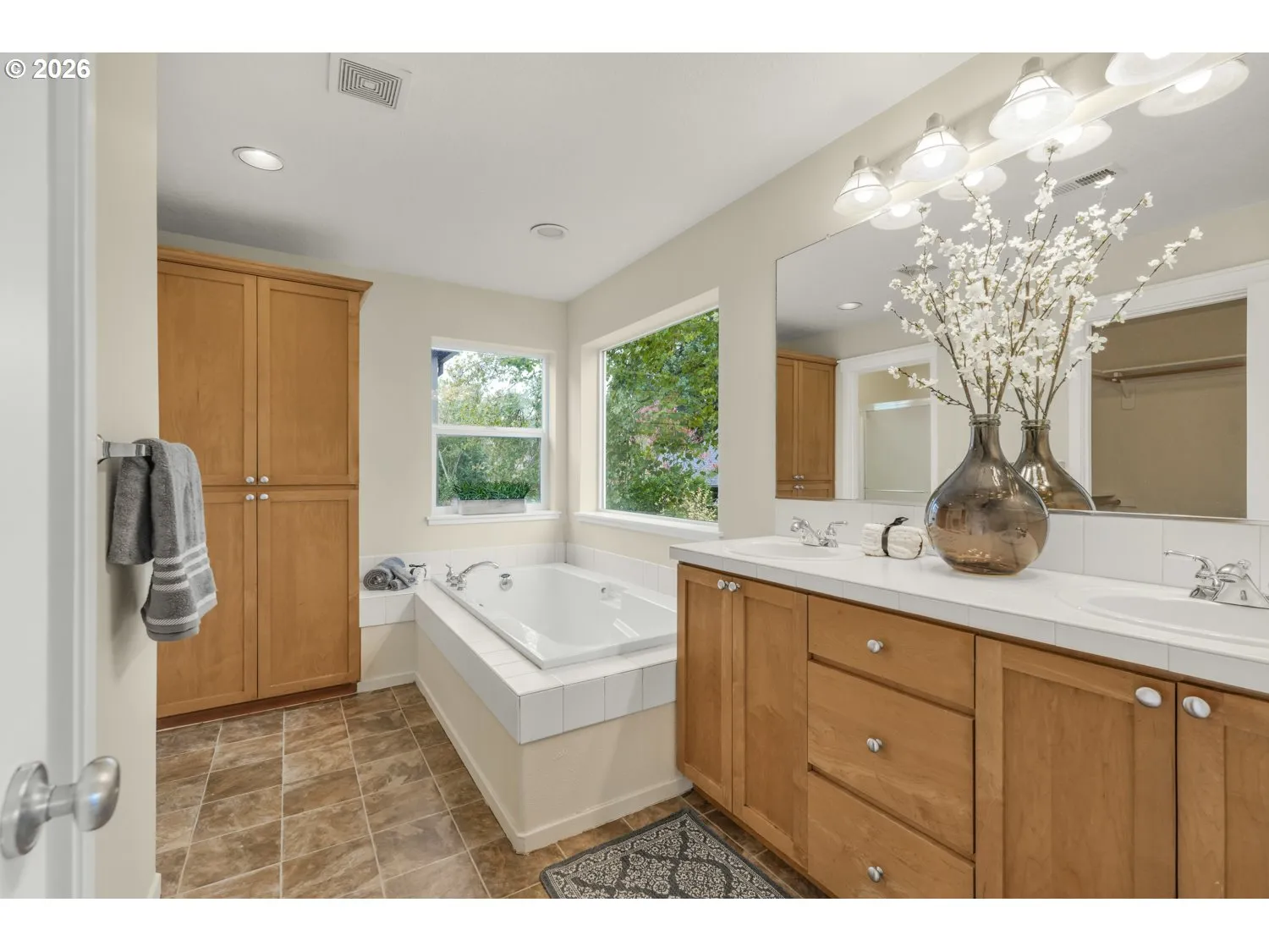 Bathroom, Attached-Double Sinks