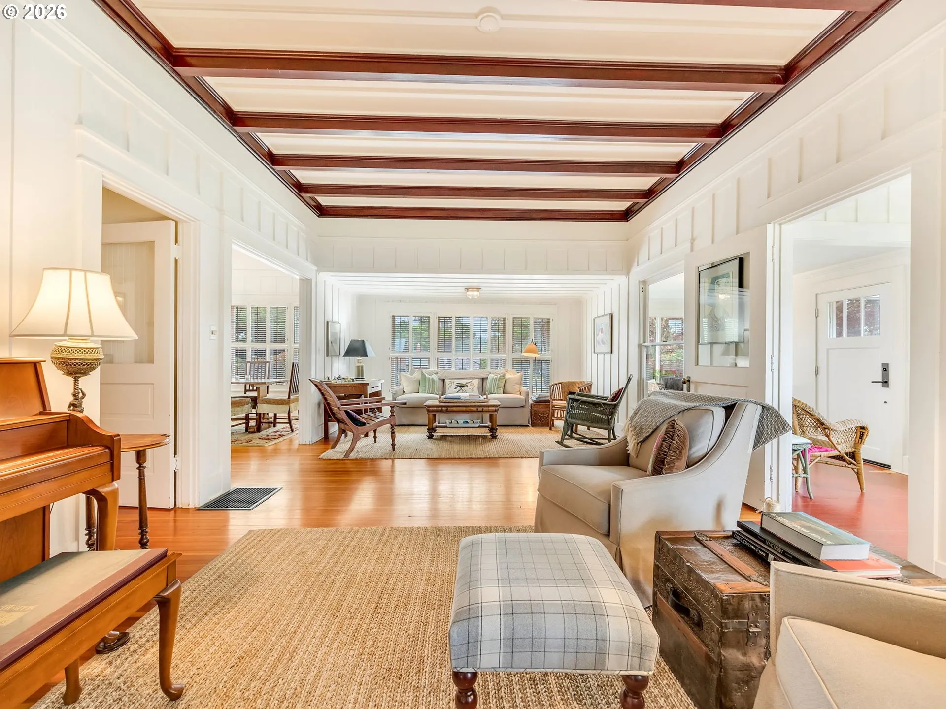 Living Room-Coffered Ceilings