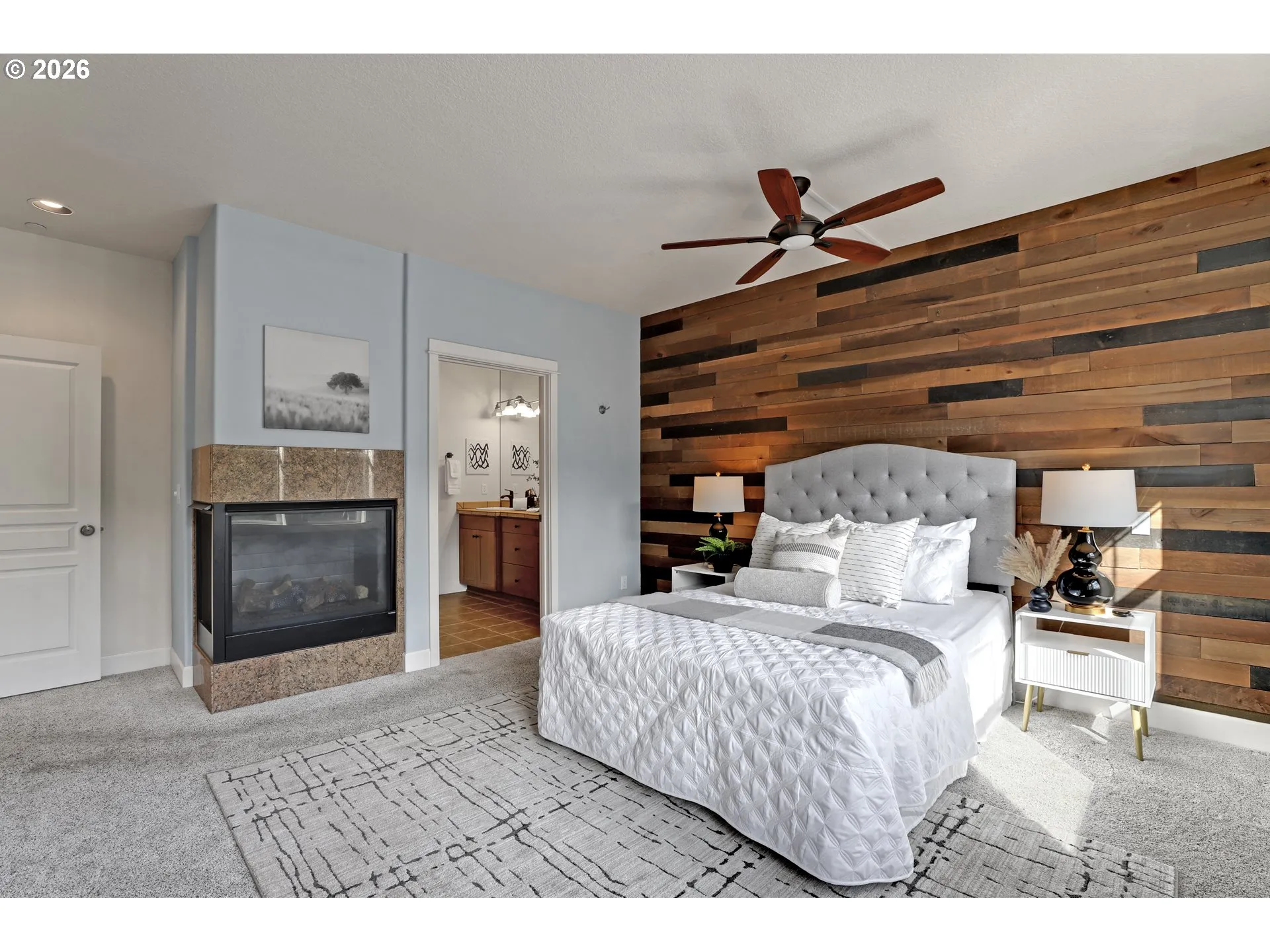 Primary Bedroom-Fireplace