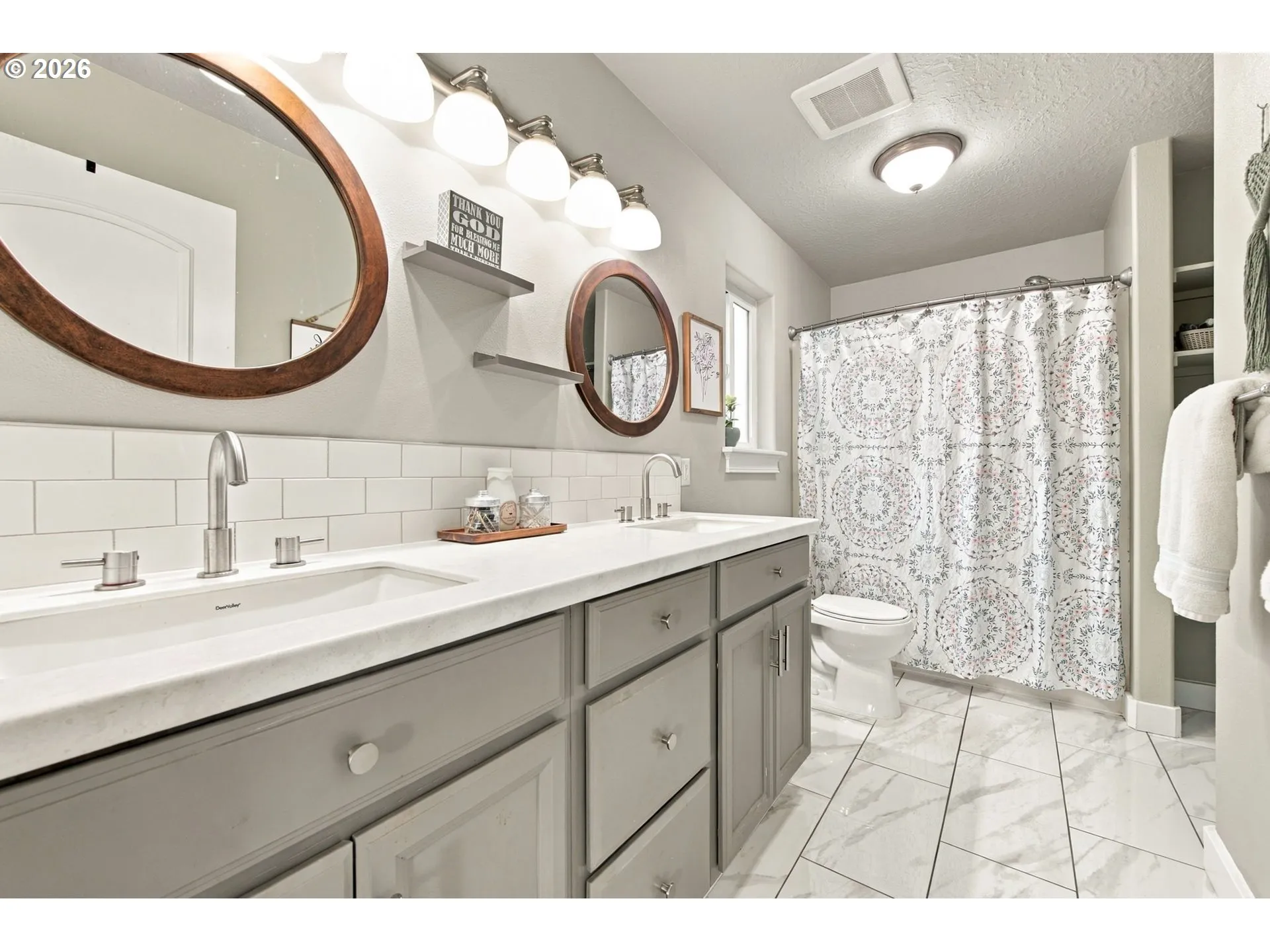 Bathroom, Attached-Double Sinks