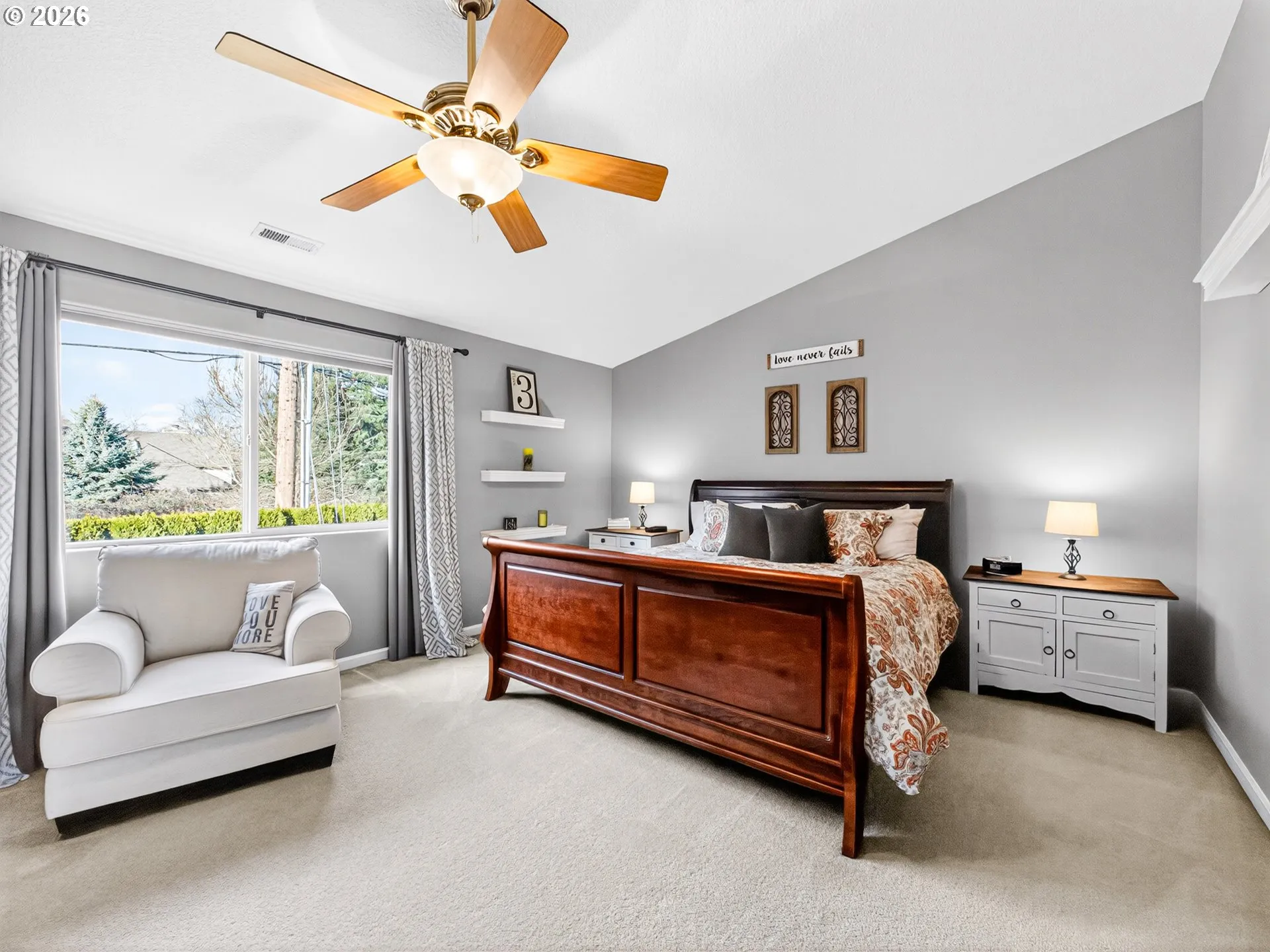 Owner's Suite Bedroom-Vaulted Ceilings