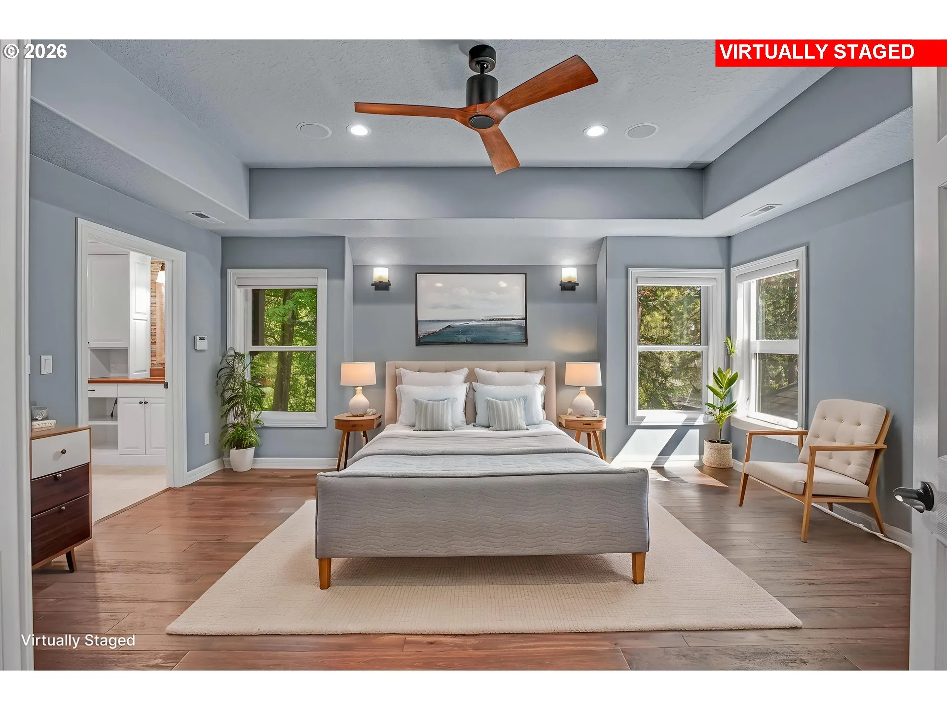 Primary Bedroom-Coffered Ceilings