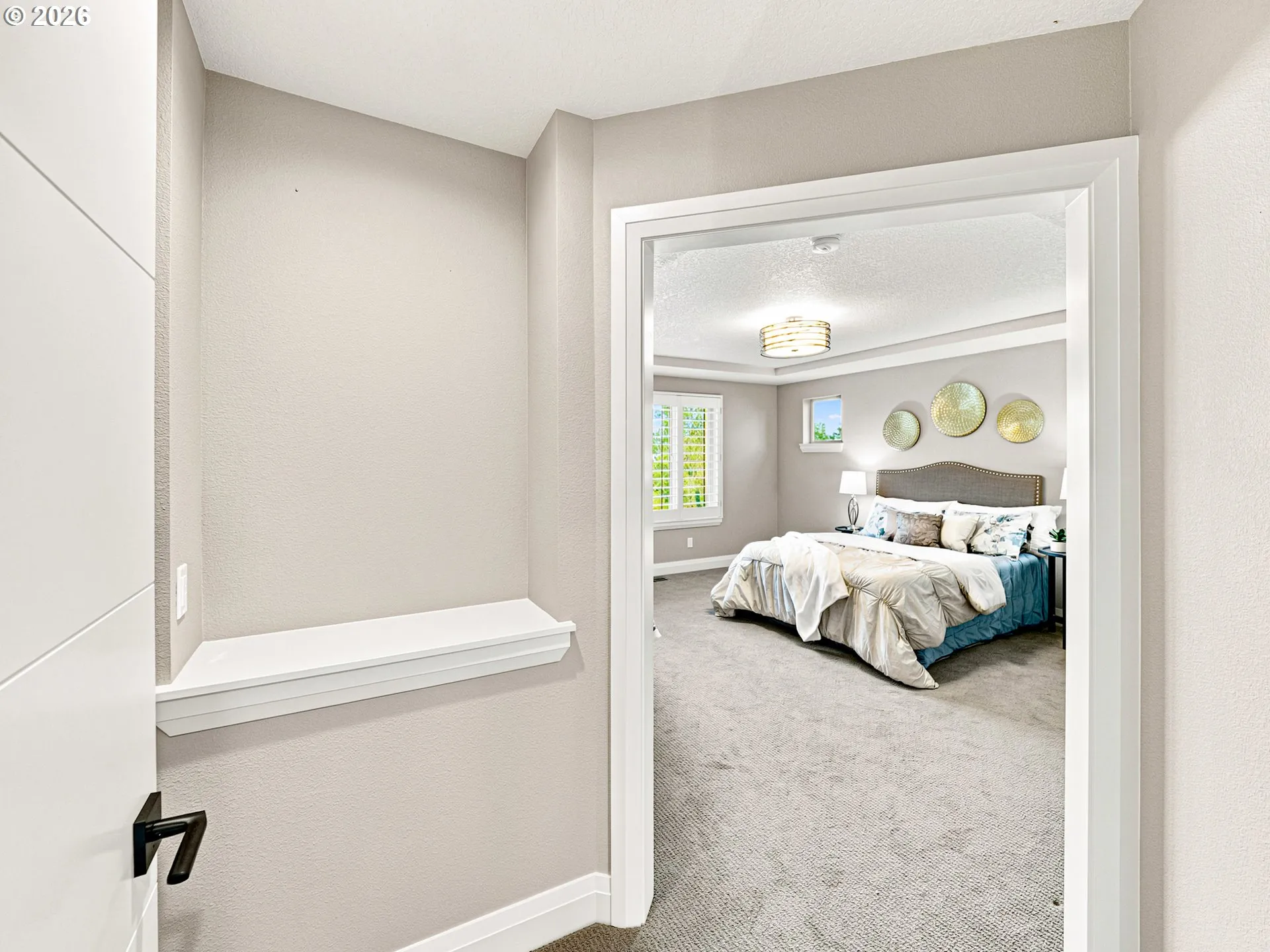 Bedroom, Primary-Coffered Ceilings