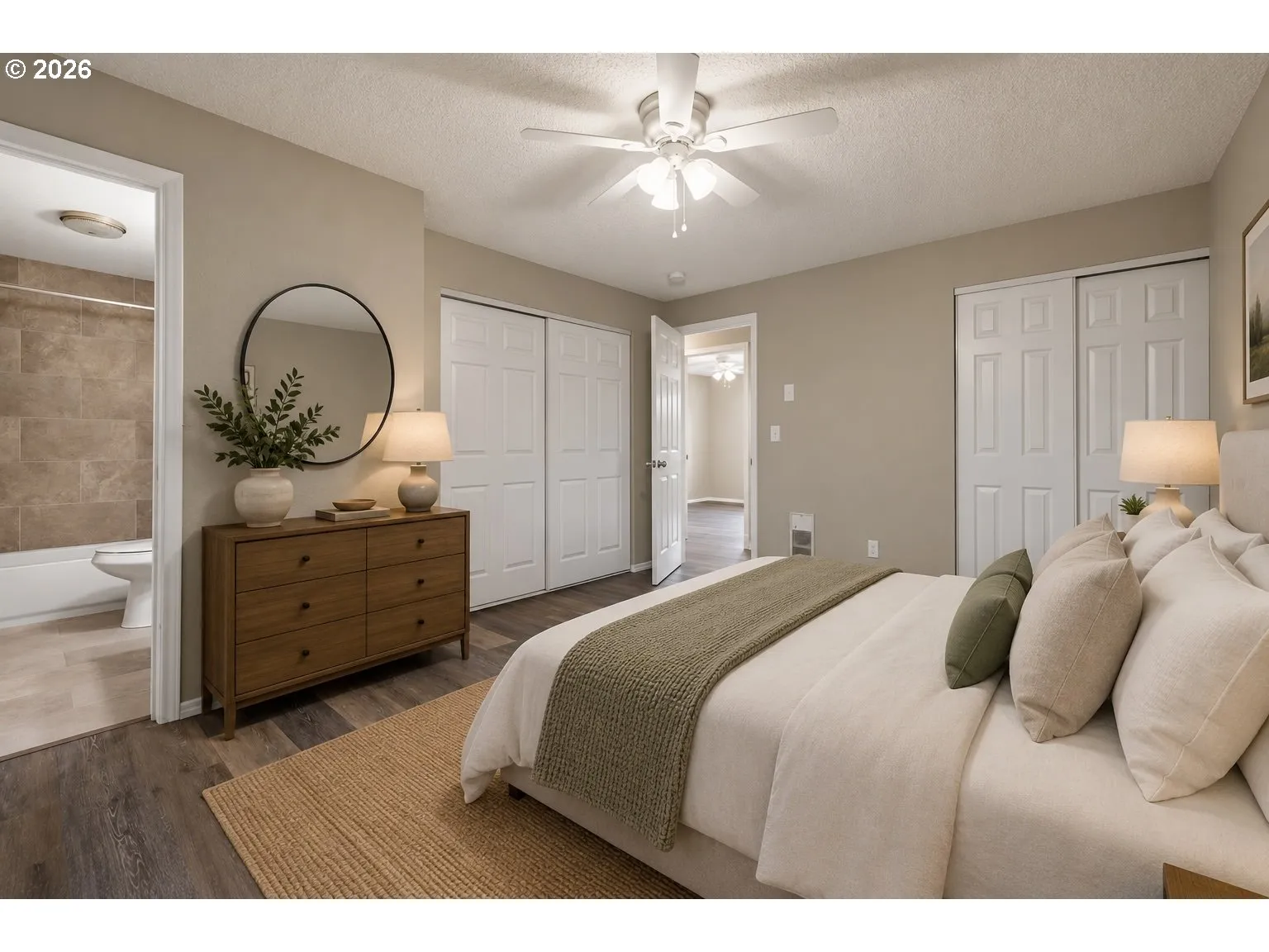 Bedroom, Primary-Ceiling Fan