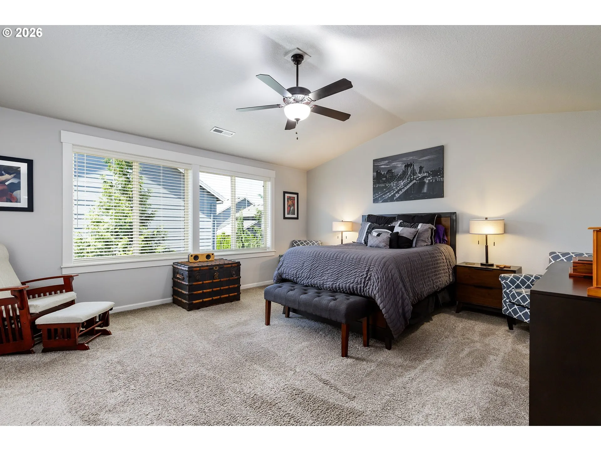 Bedroom, Primary-Vaulted Ceilings