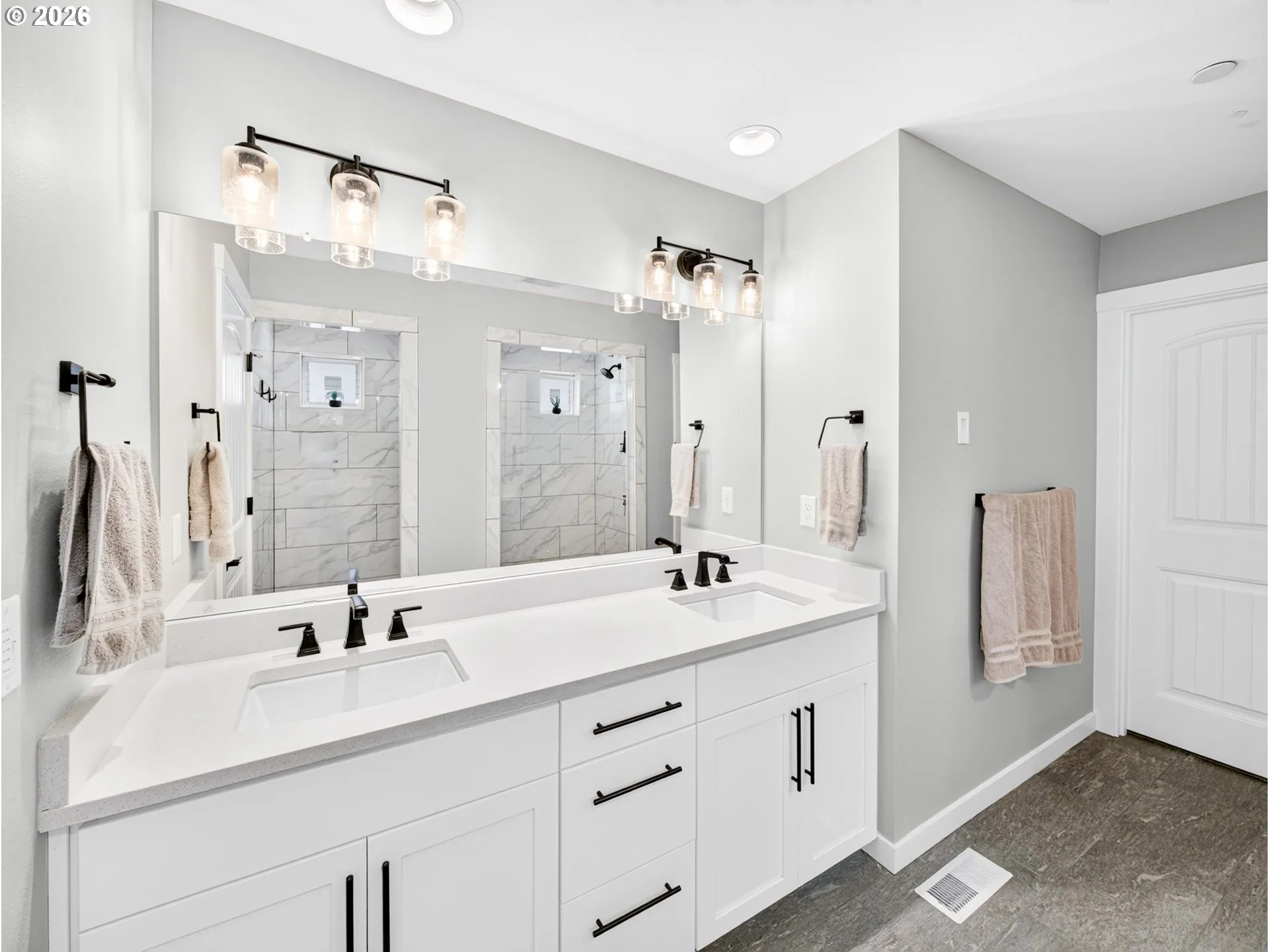 Bathroom, Attached-Double Sinks