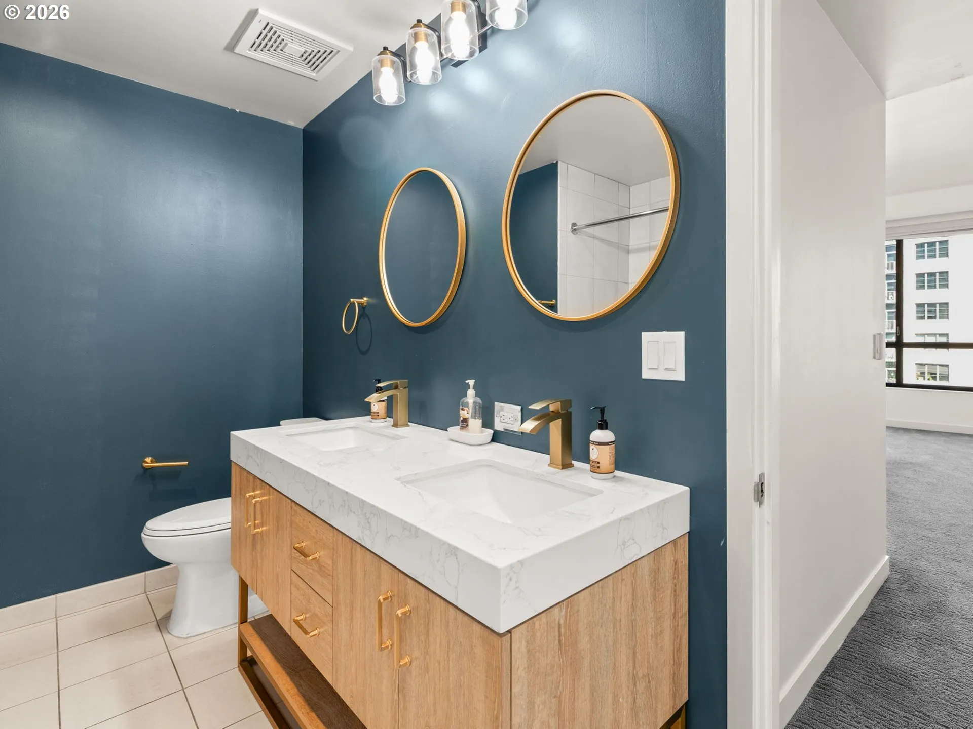 Bathroom, Attached-Double Sinks
