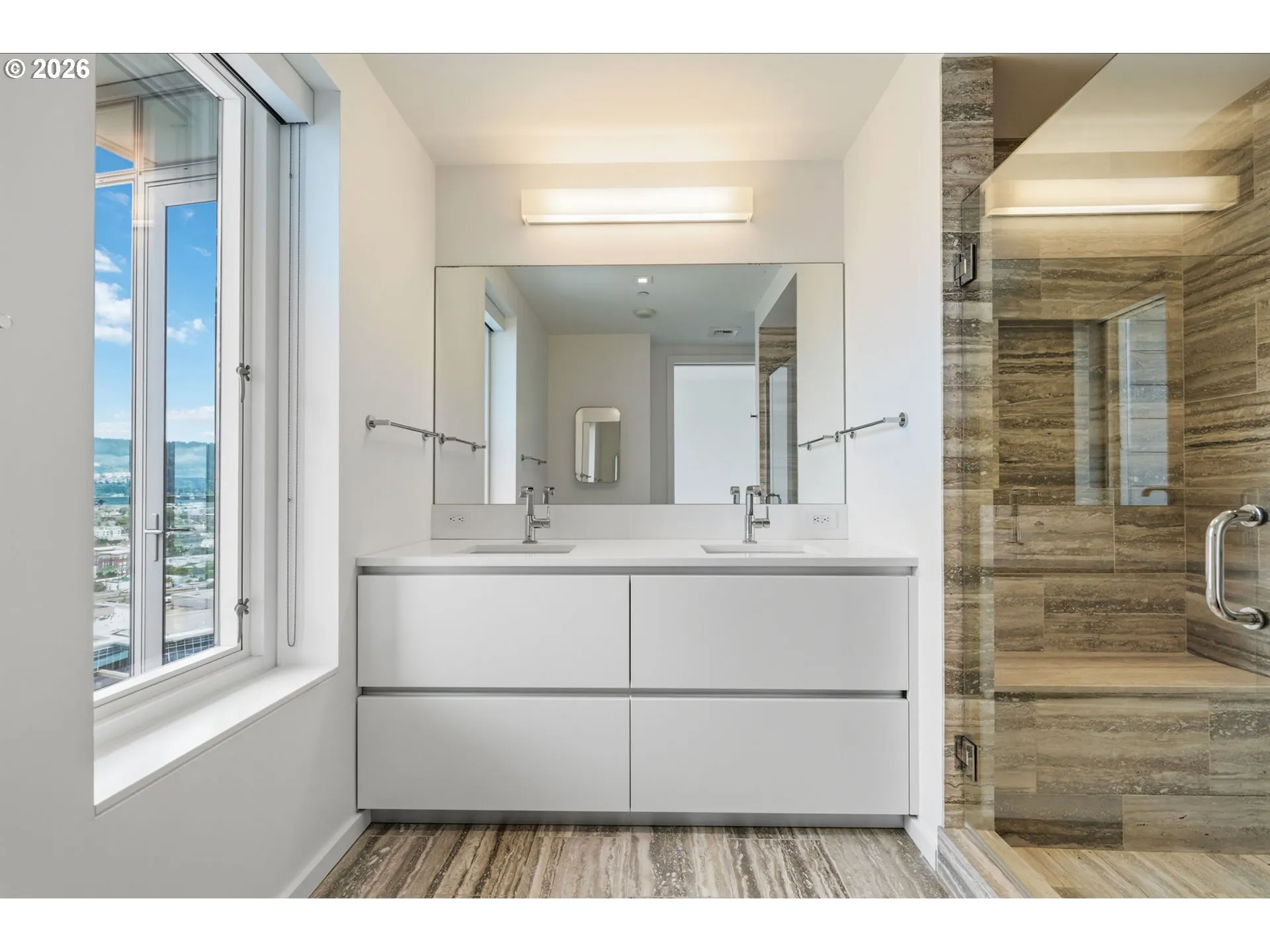 Bathroom, Attached-Double Sinks