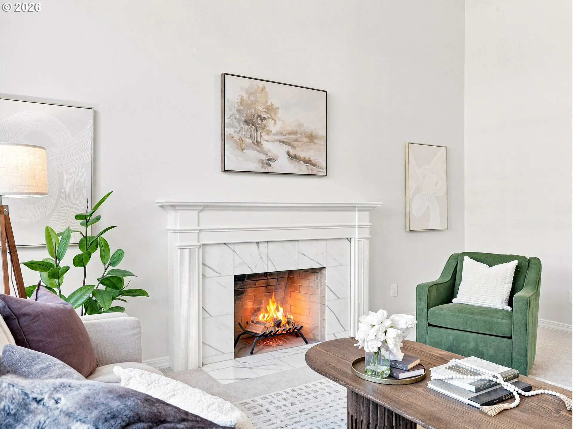 Living Room-Fireplace