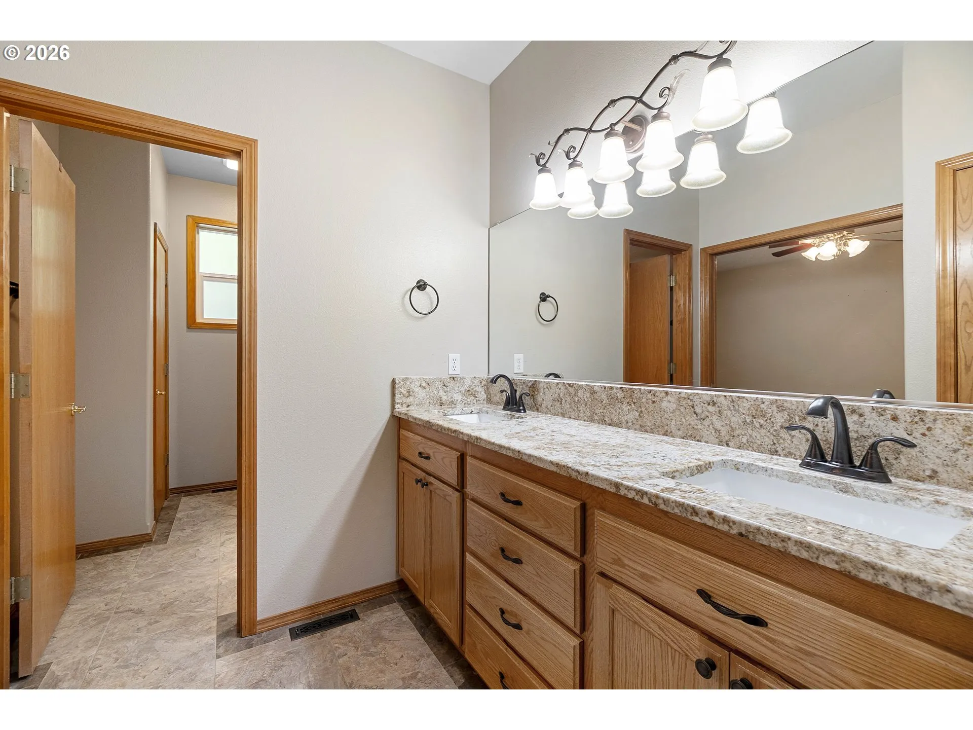 Bathroom, Attached-Double Sinks