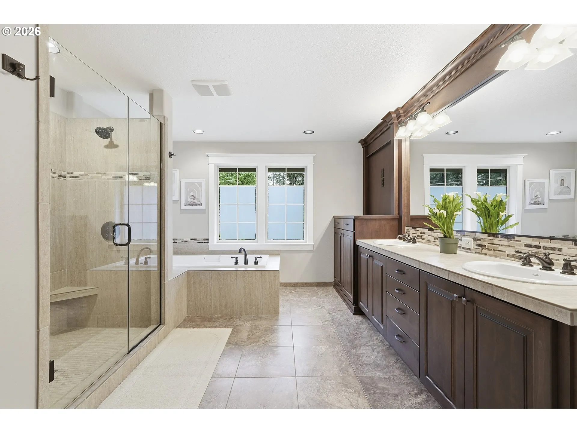 Bathroom, Attached-Double Sinks