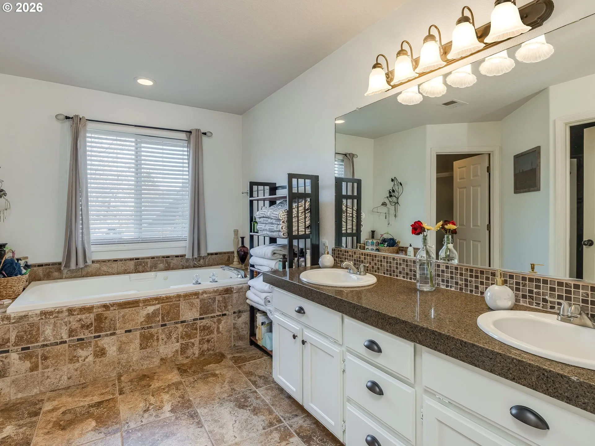 Bathroom, Attached-Double Sinks