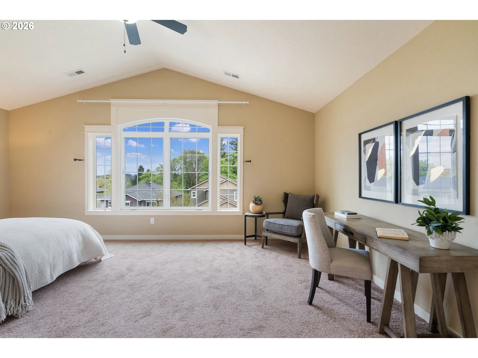 Bedroom, Primary-Vaulted Ceilings