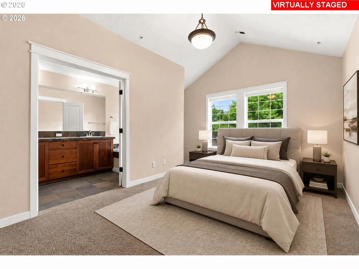 Bedroom, Primary-Vaulted Ceilings