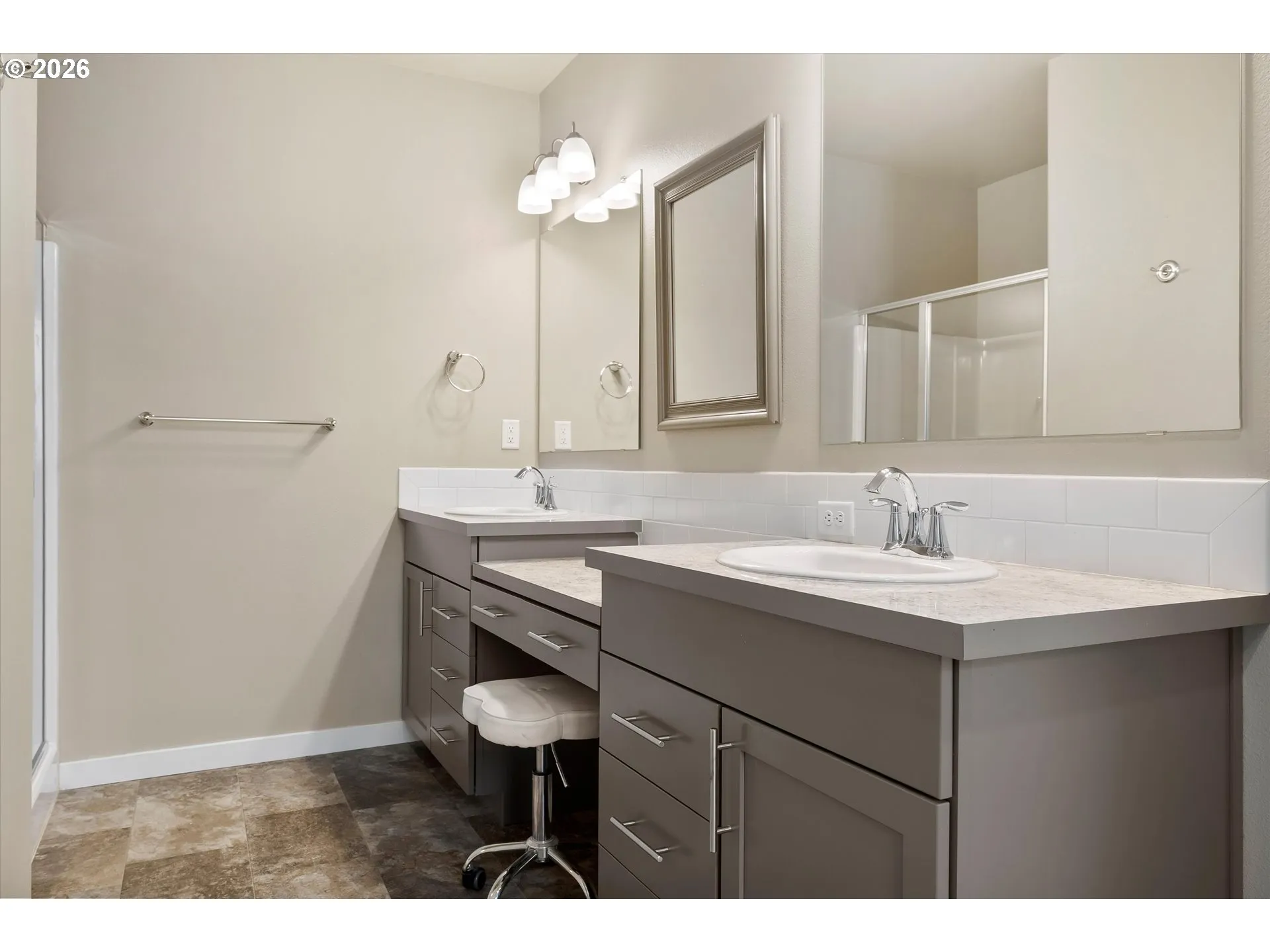 Bathroom, Attached-Double Sinks