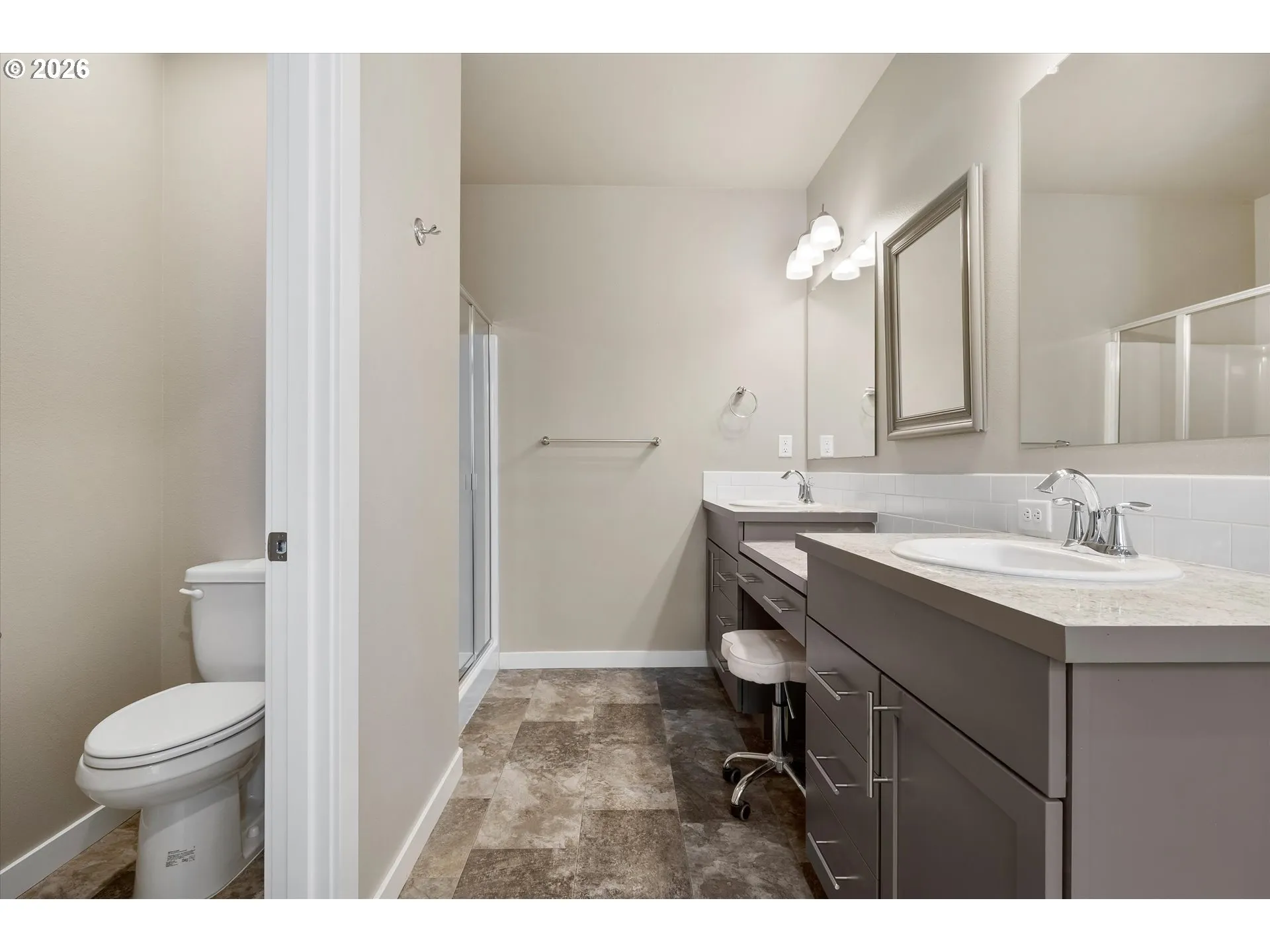 Bathroom, Attached-Double Sinks