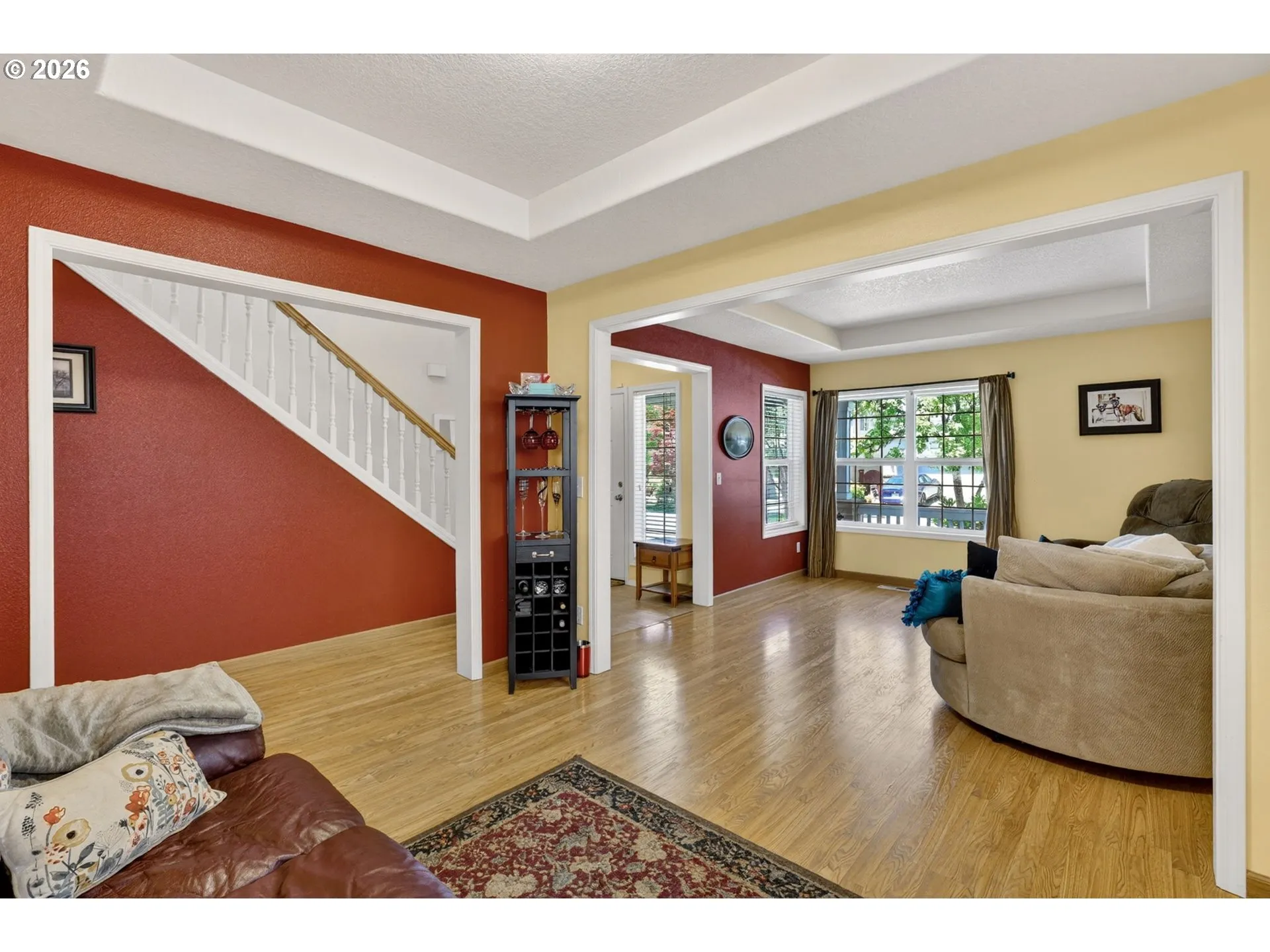 Living Room/Dining Room-Coffered Ceilings