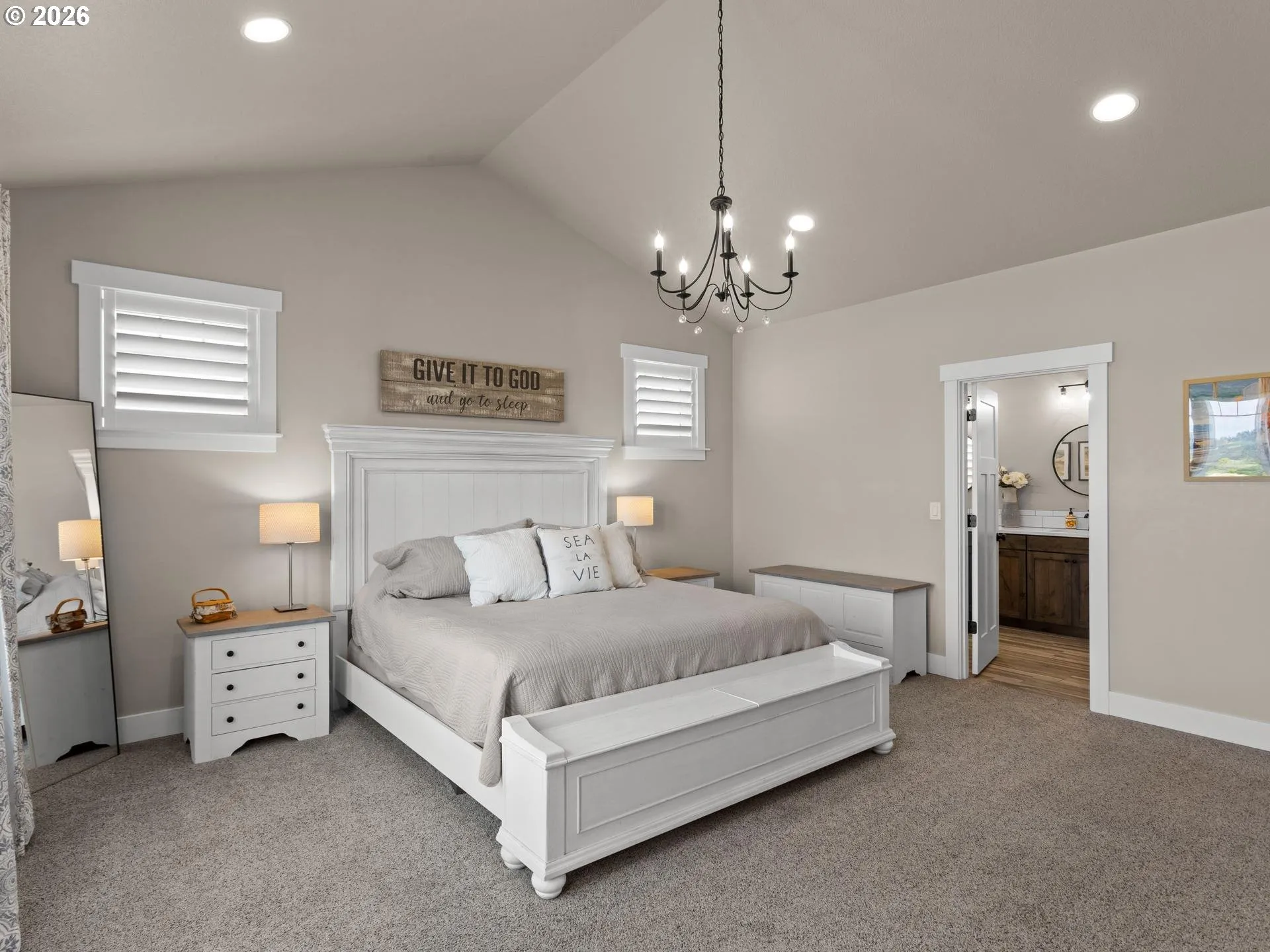 Owner's Suite Bedroom-Vaulted Ceilings