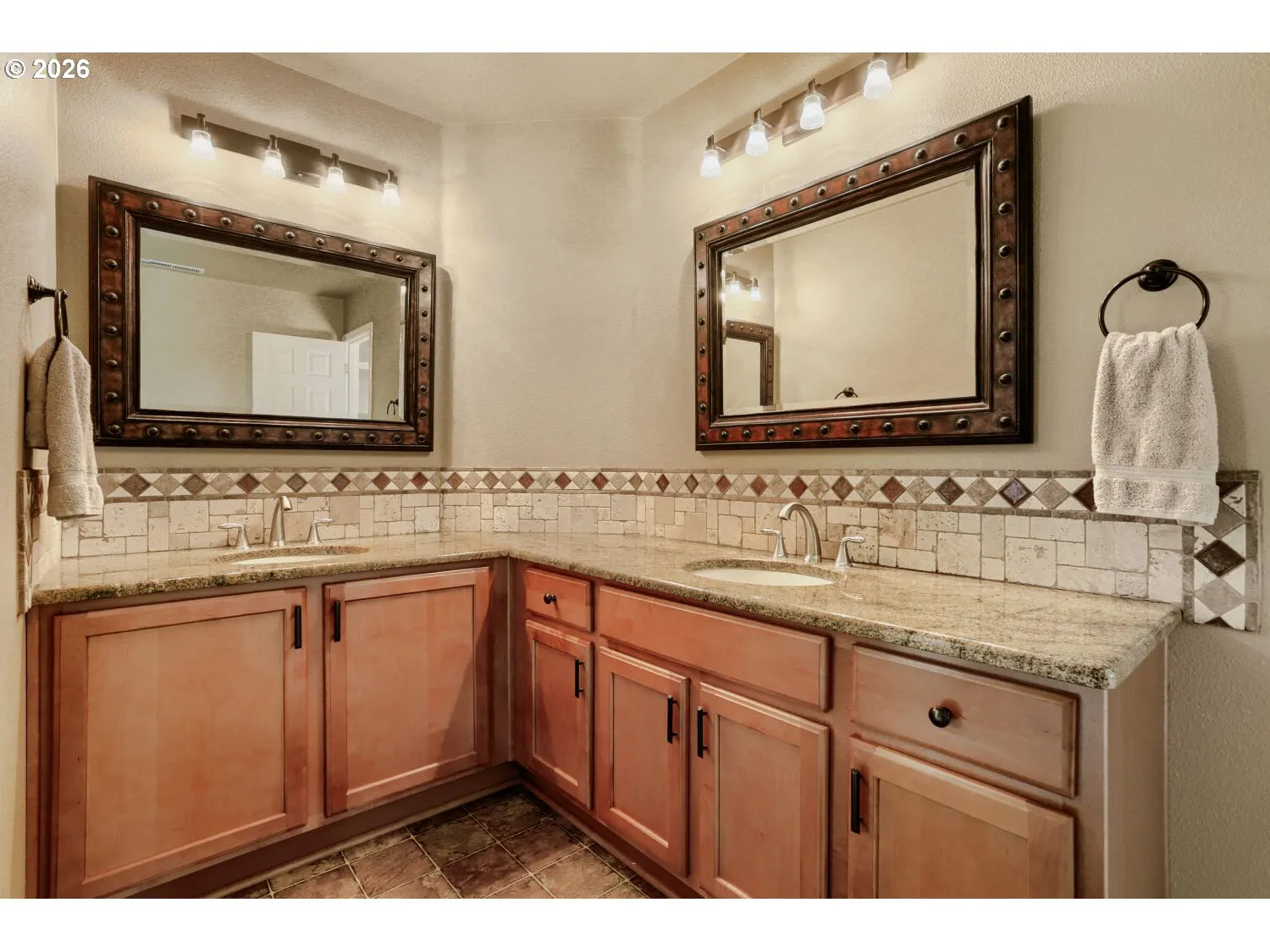 Bathroom, Attached-Double Sinks