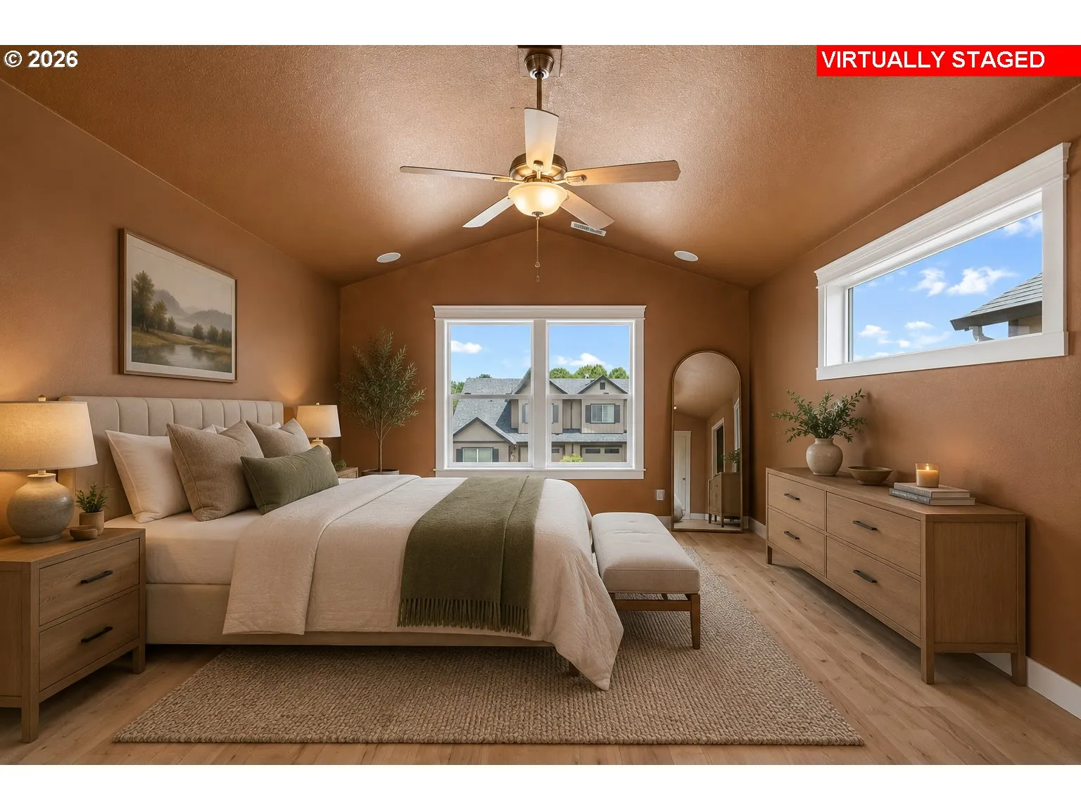 Bedroom, Primary-Vaulted Ceilings