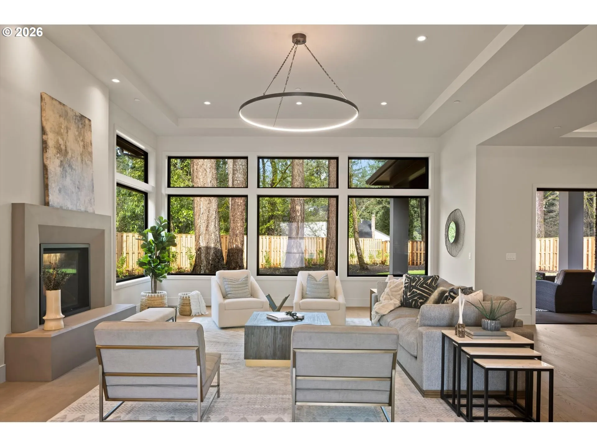 Living Room-Coffered Ceilings