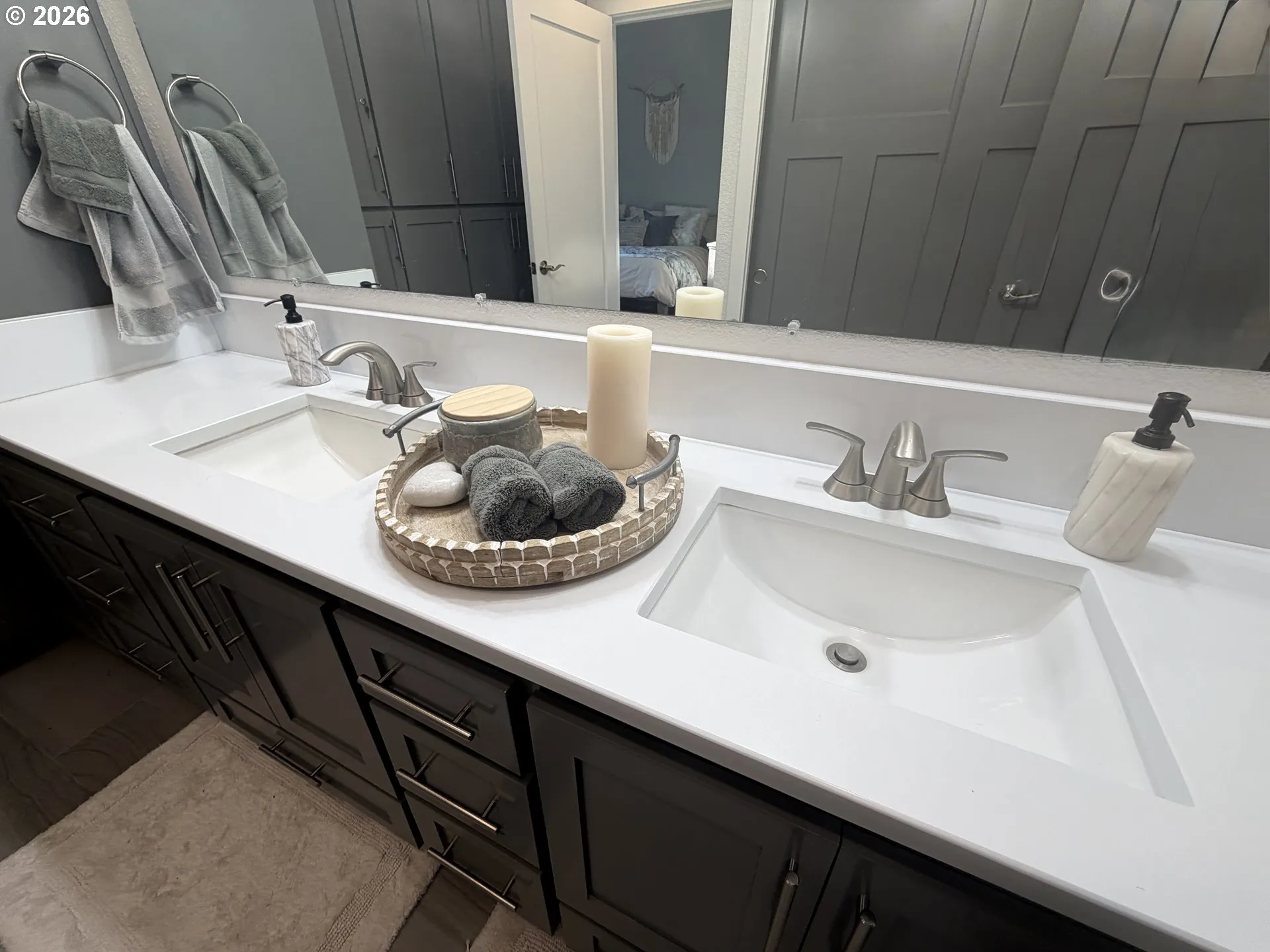 Bathroom, Attached-Double Sinks