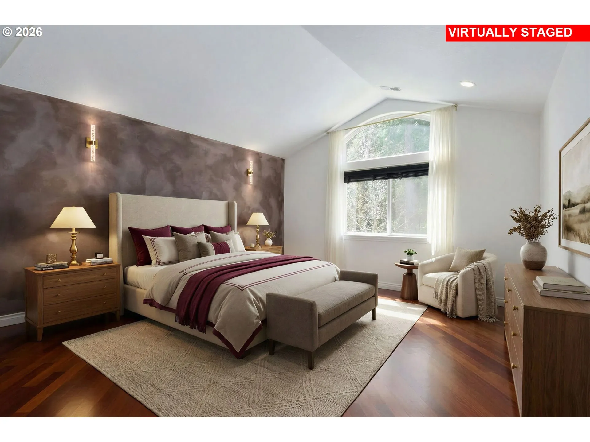 Owner's Suite Bedroom-Vaulted Ceilings