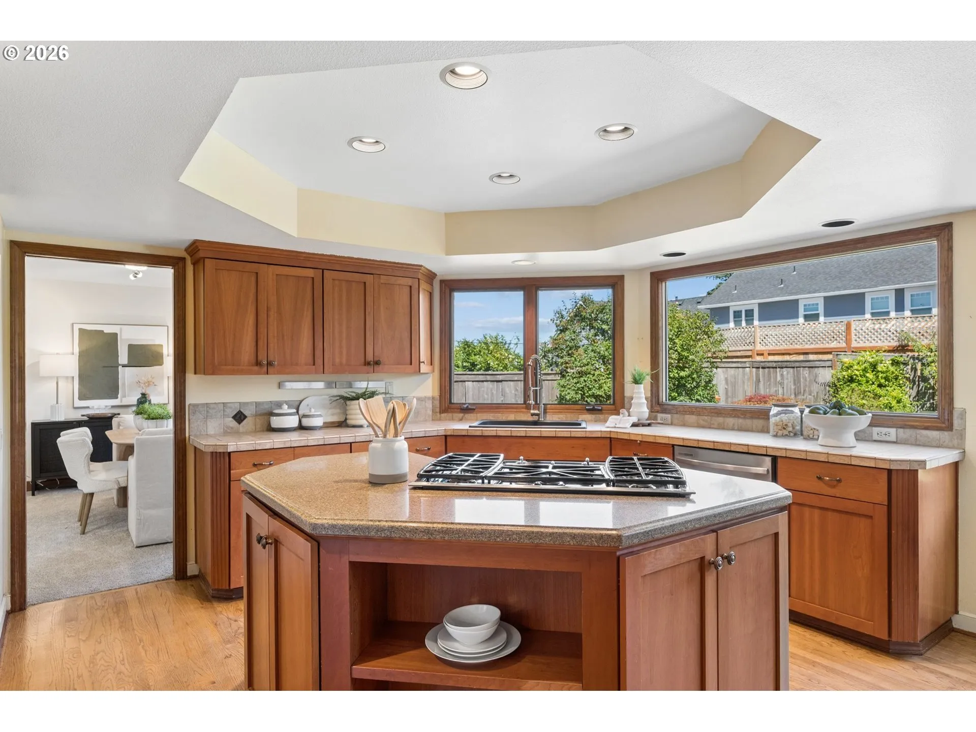 Kitchen-Coffered Ceilings