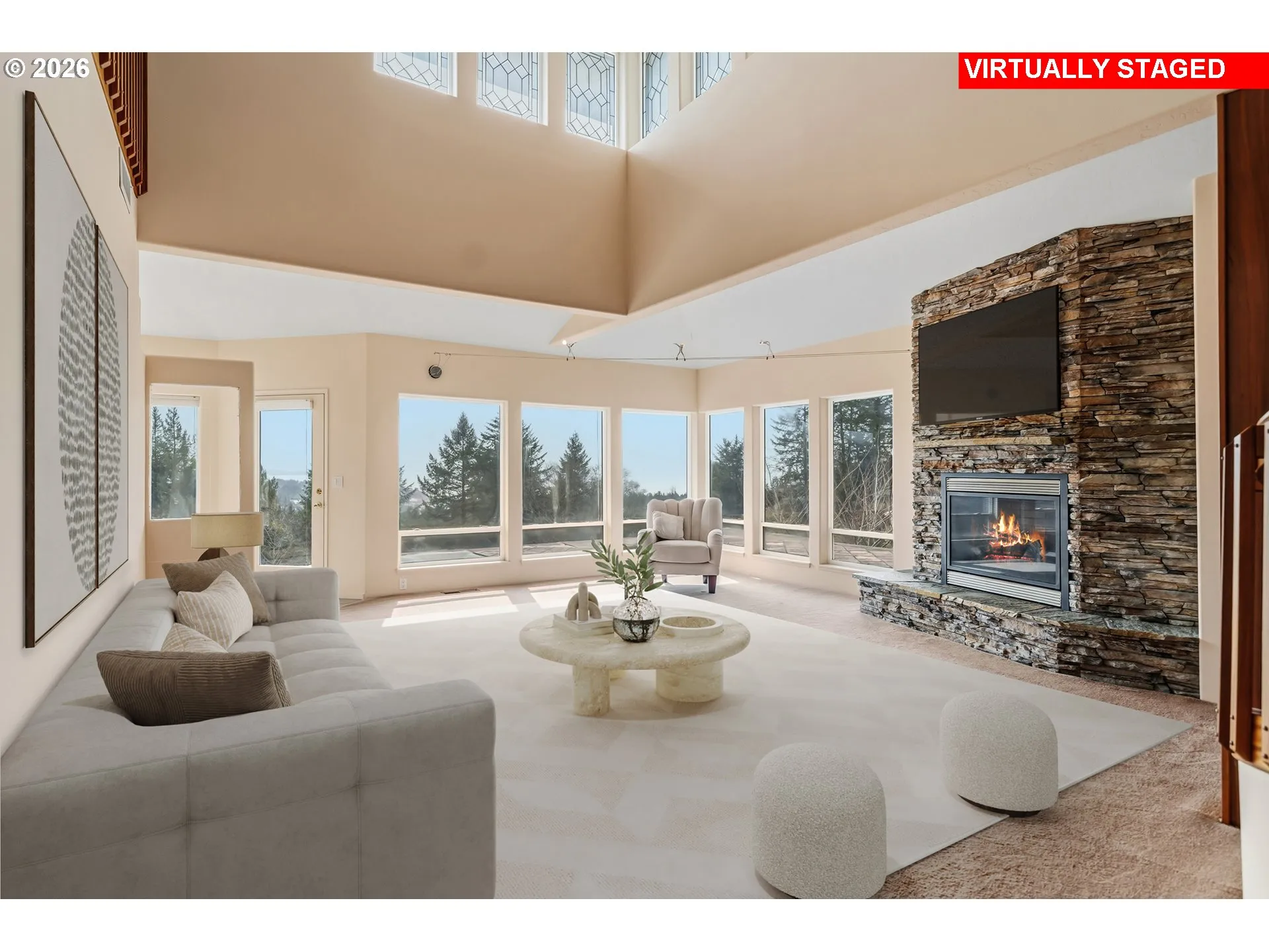 Living Room-Fireplace