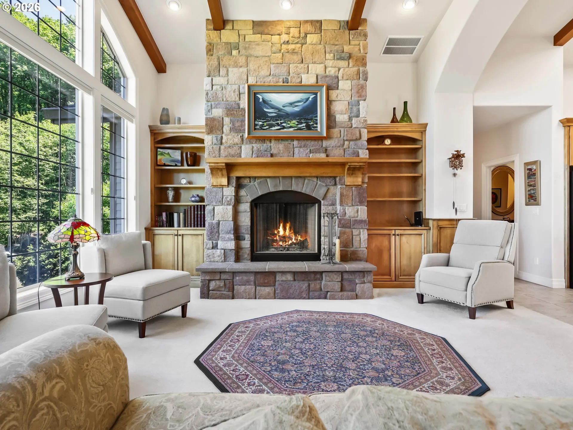 Living Room-Fireplace