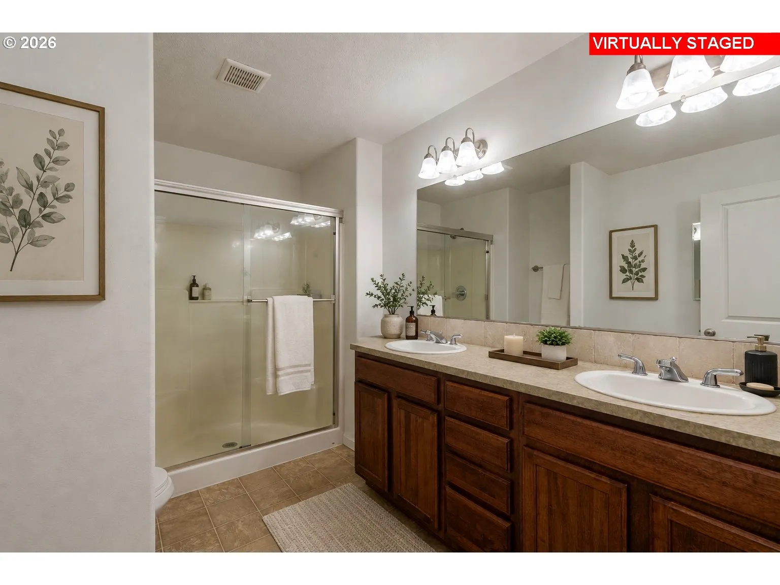 Bathroom, Attached-Double Sinks