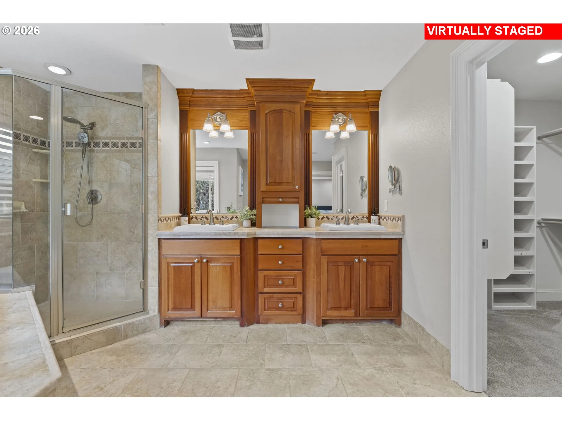 Attached Bathroom #1-Walk-In Closet