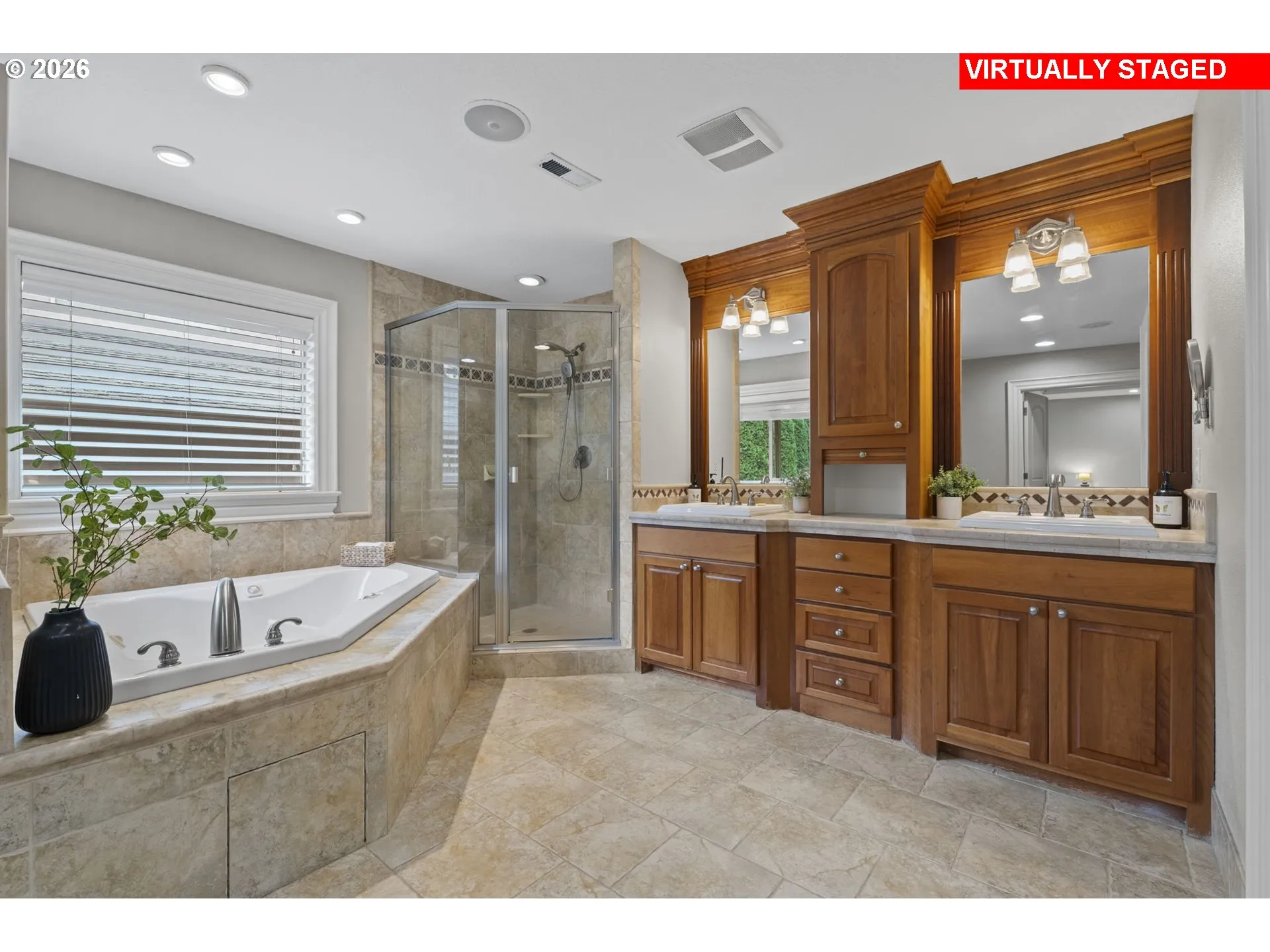 Bathroom, Attached-Double Sinks