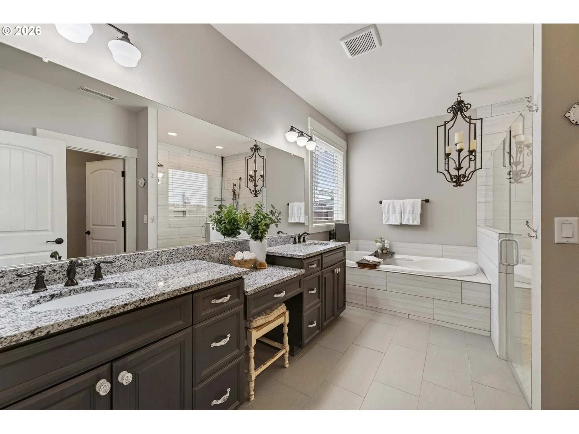Bathroom, Attached-Double Sinks