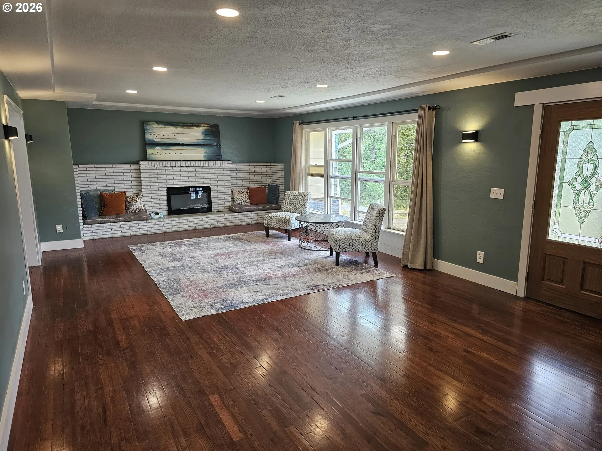 Living Room-Coffered Ceilings