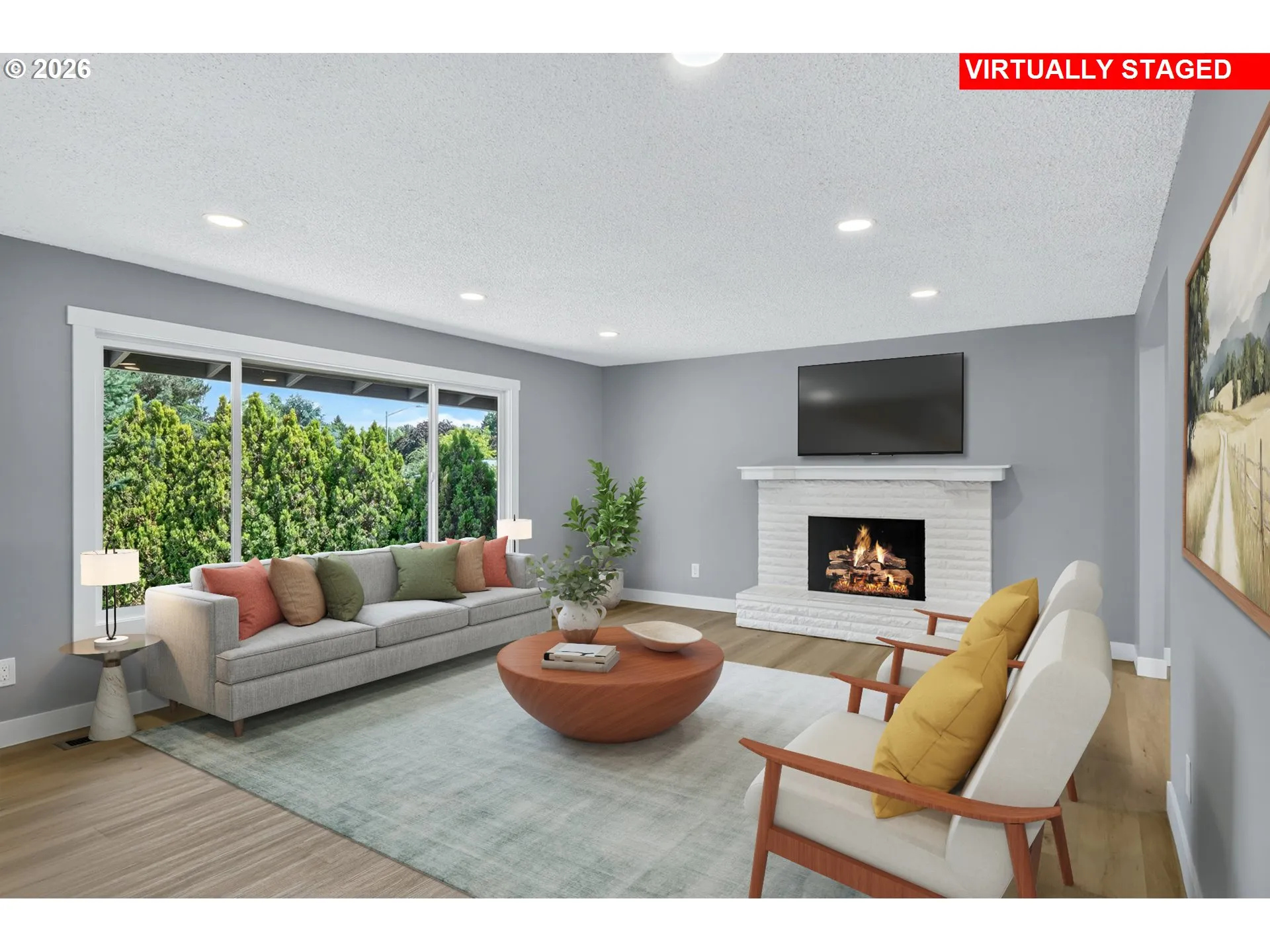 Living Room-Fireplace